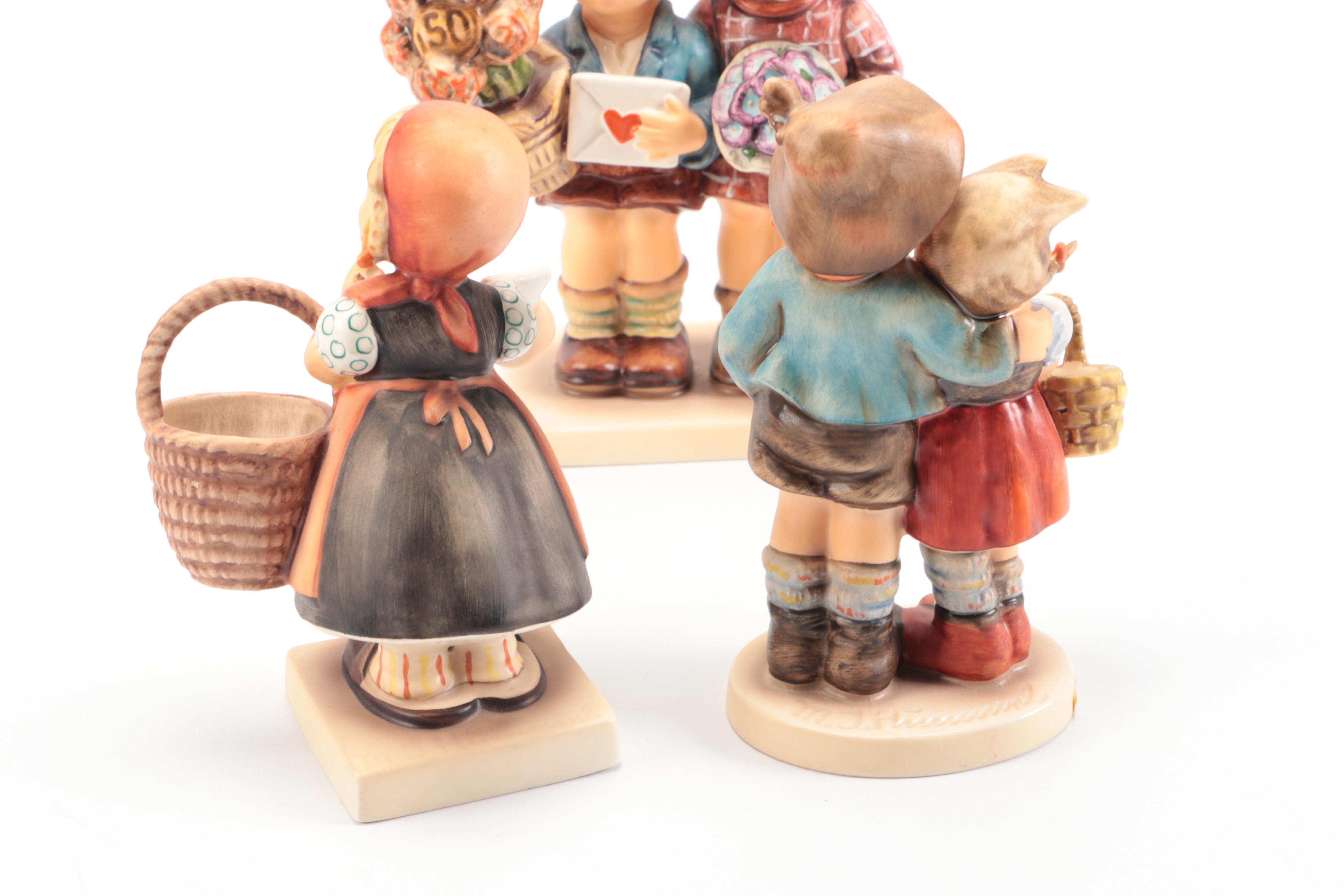 Goebel "The Love Lives On" and More Porcelain Figurines, Late 20th C.