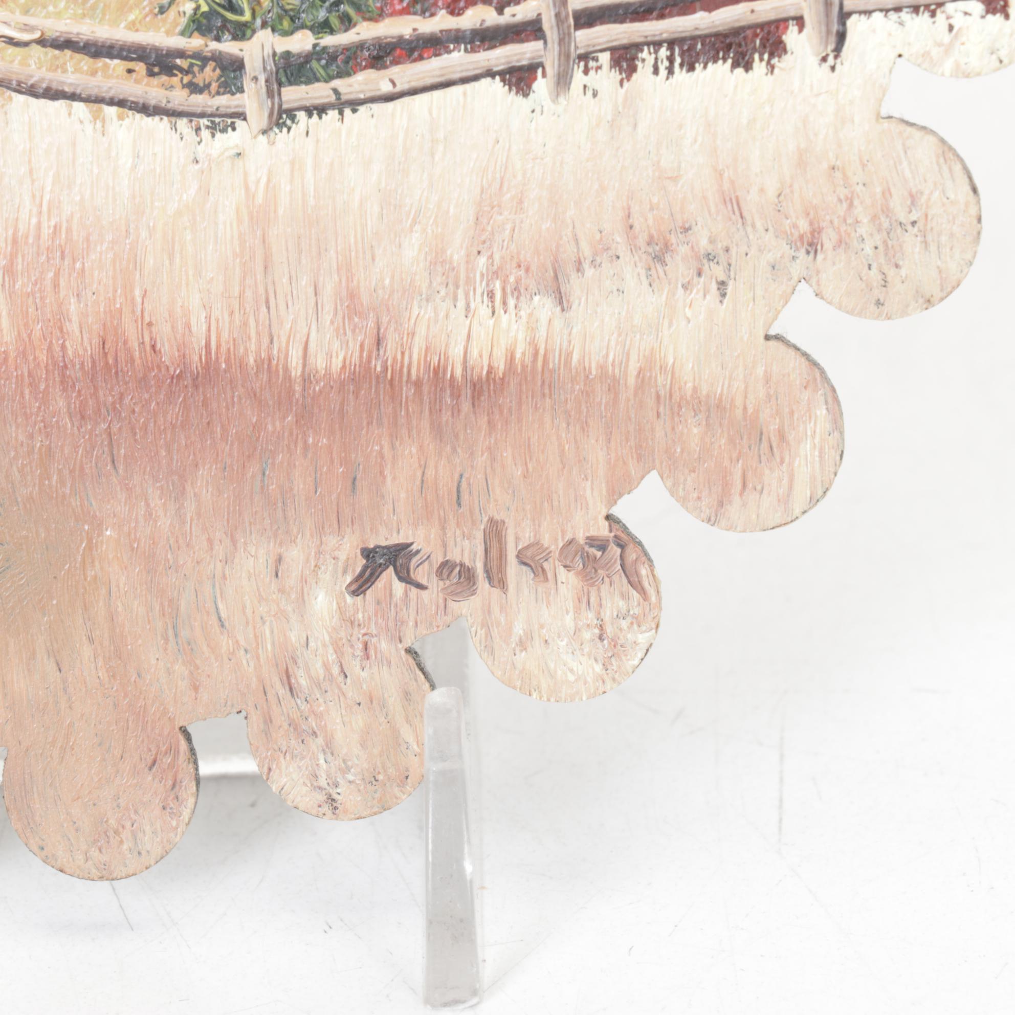 Smoky Mountain Artist Gallery Hand-Painted Saw Blade with More Outhouse Decor