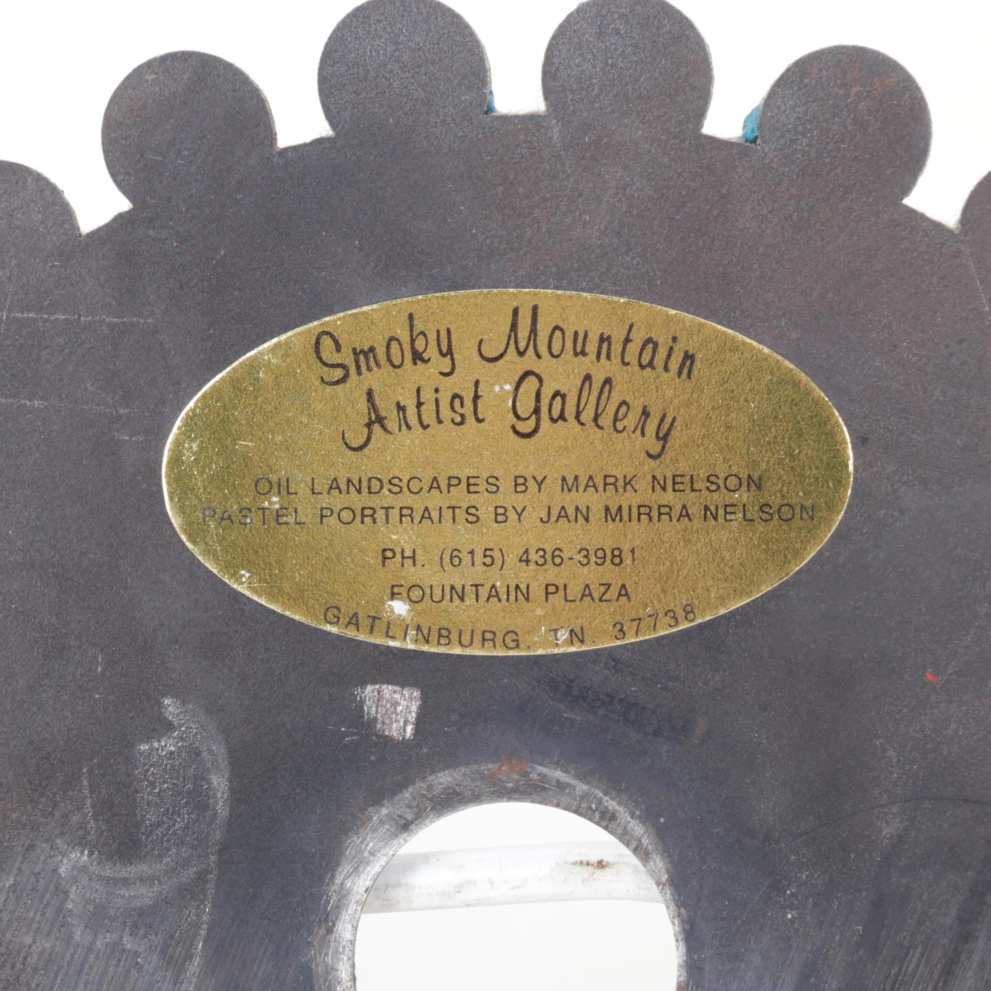 Smoky Mountain Artist Gallery Hand-Painted Saw Blade with More Outhouse Decor
