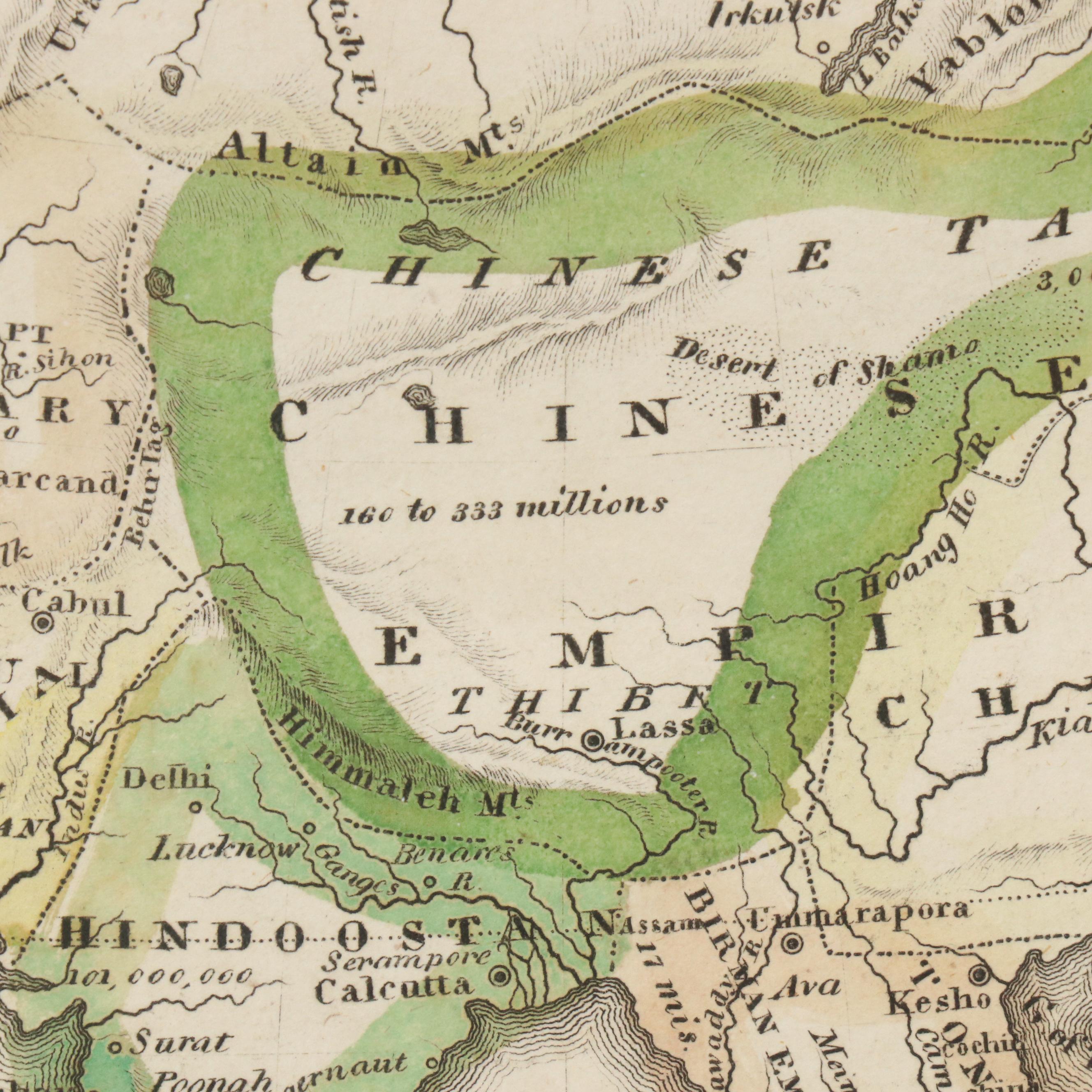 Hand-Colored Engraving Maps "Asia" and "Europe"