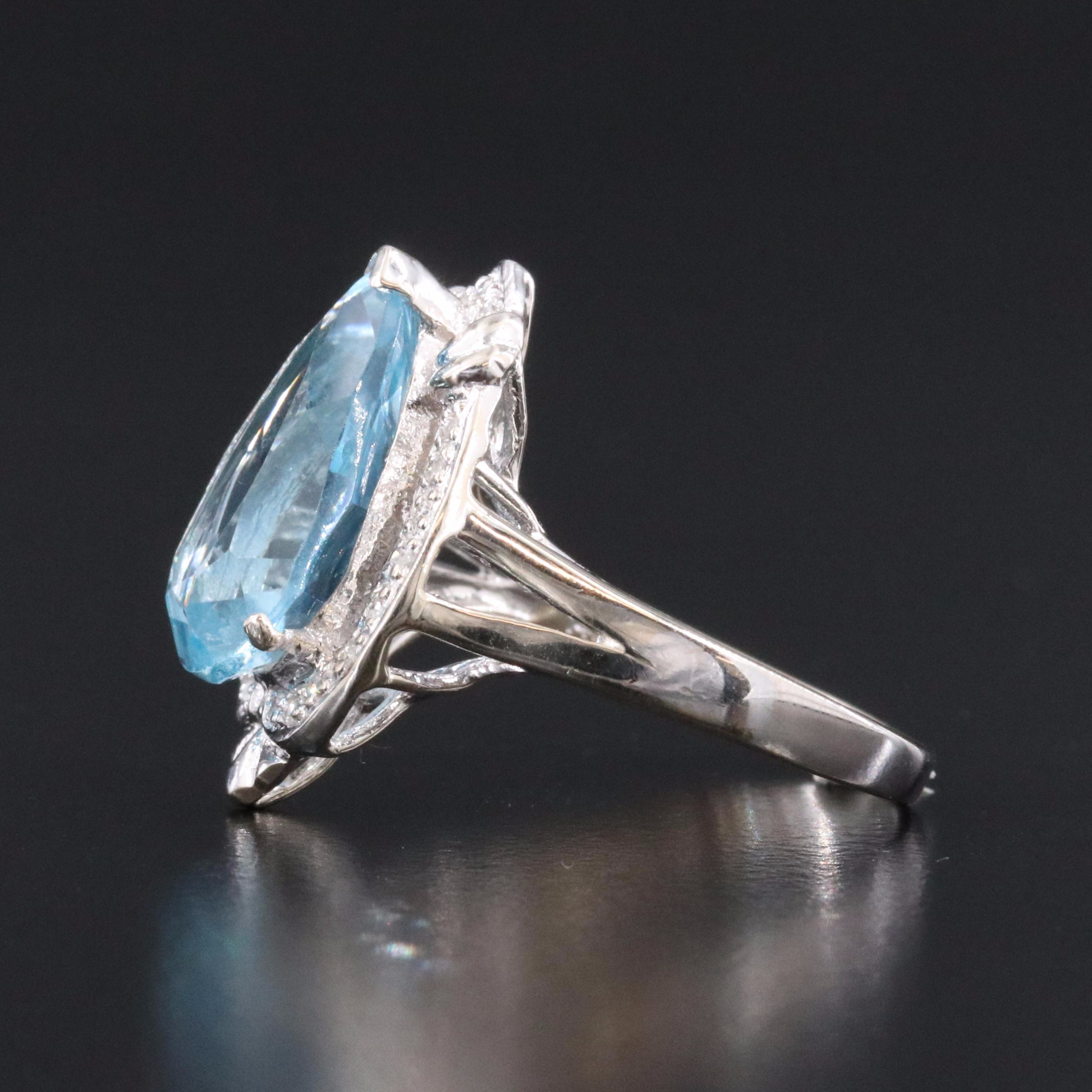 14K Topaz and Diamond Ring