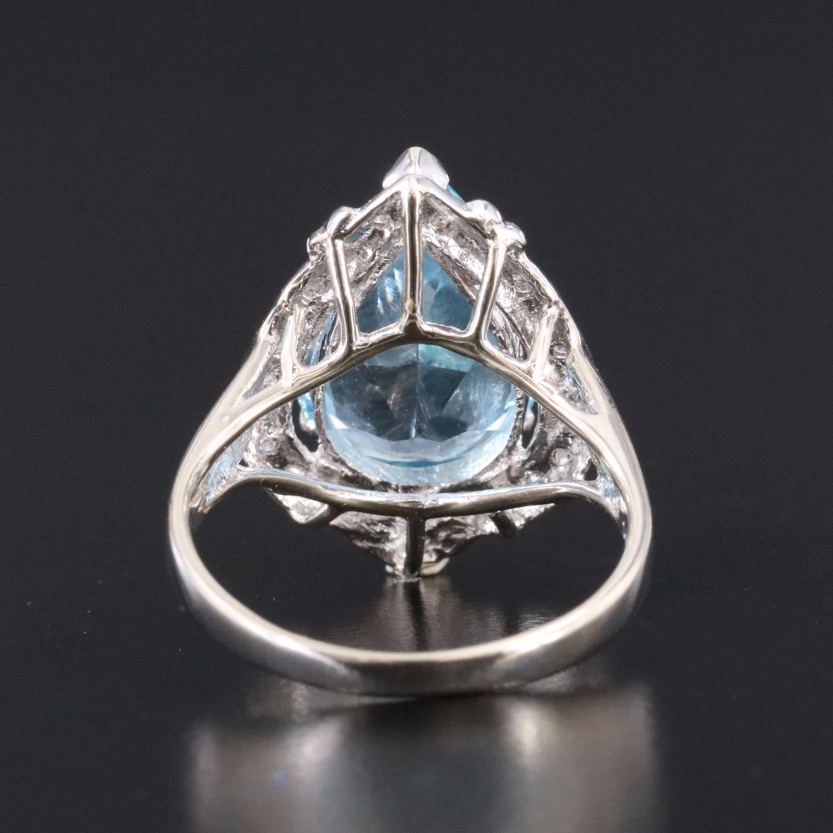 14K Topaz and Diamond Ring