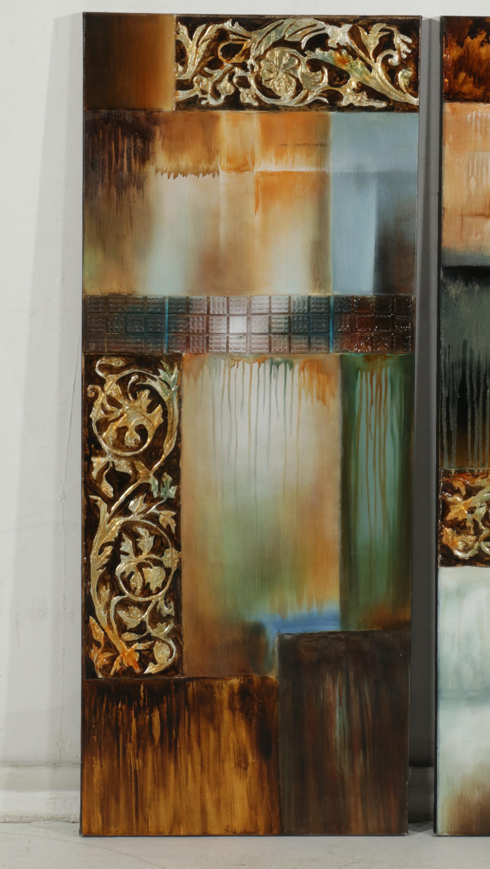 Abstract Oil Diptych, 21st Century