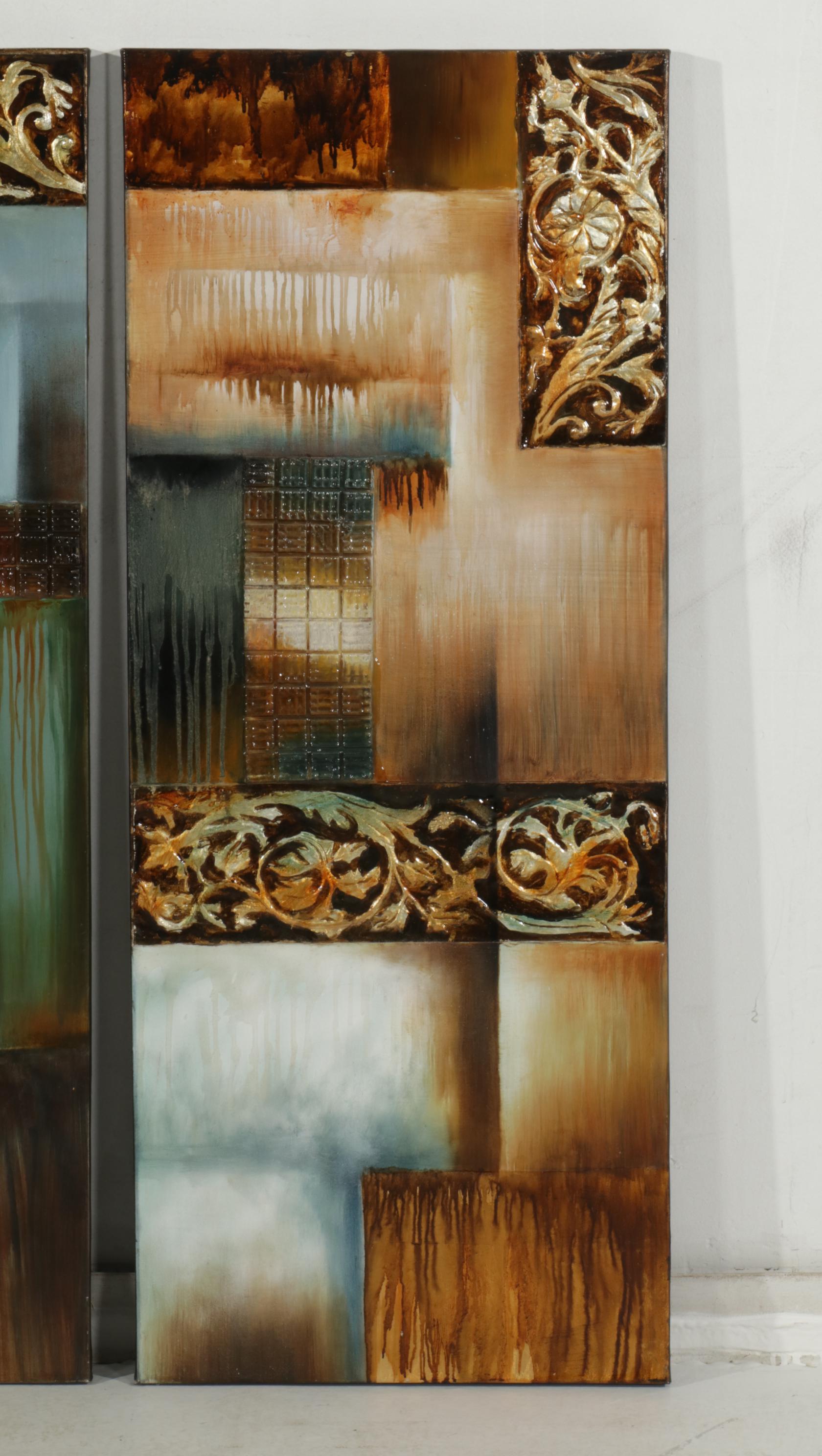 Abstract Oil Diptych, 21st Century