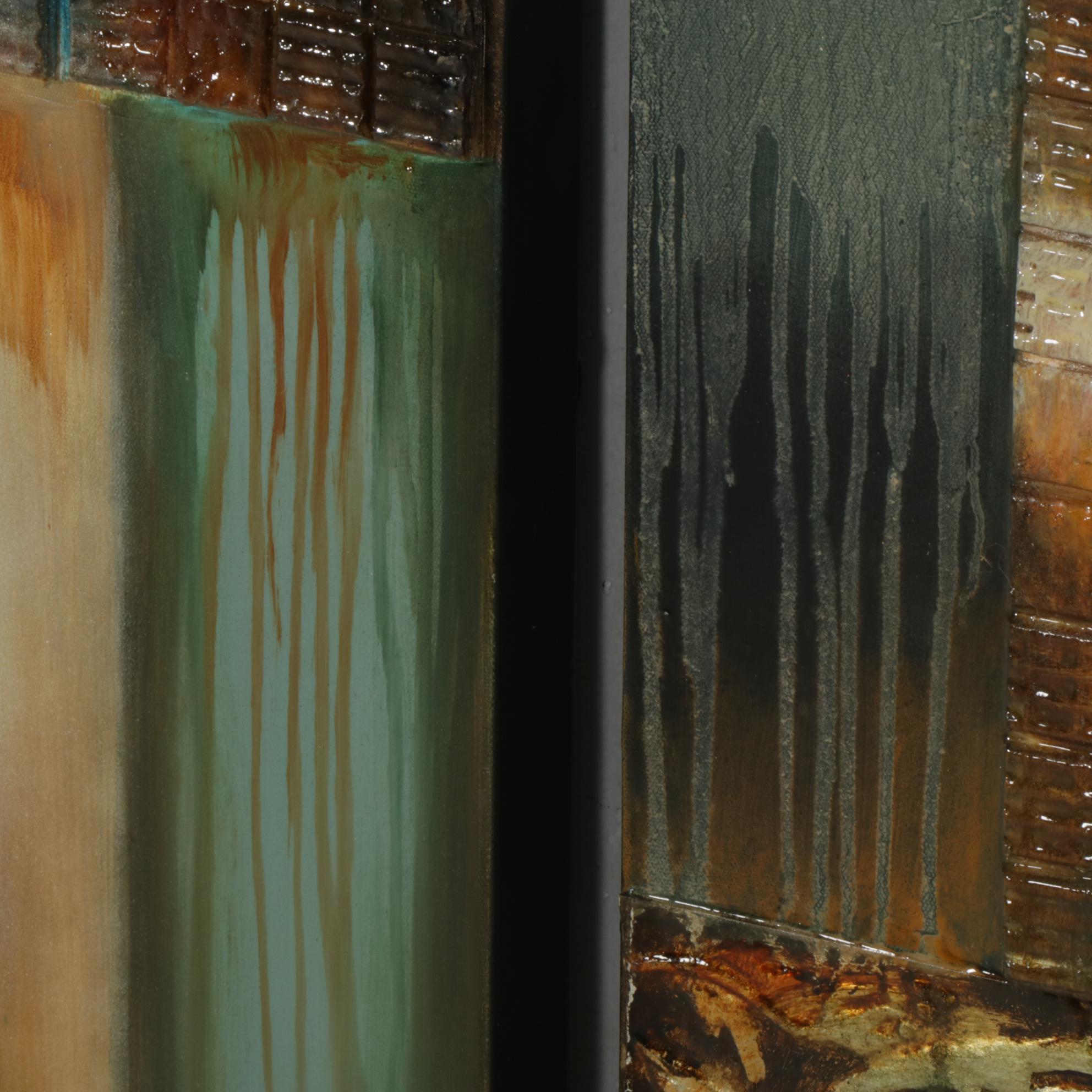 Abstract Oil Diptych, 21st Century