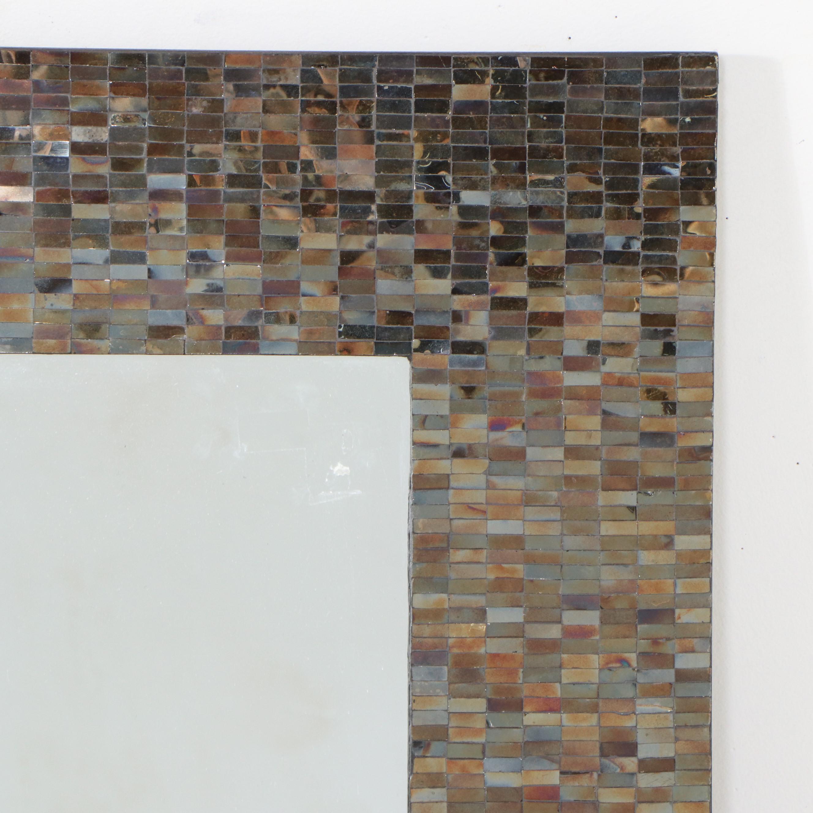 Mosaic Tile Framed Rectangular Wall Mirror