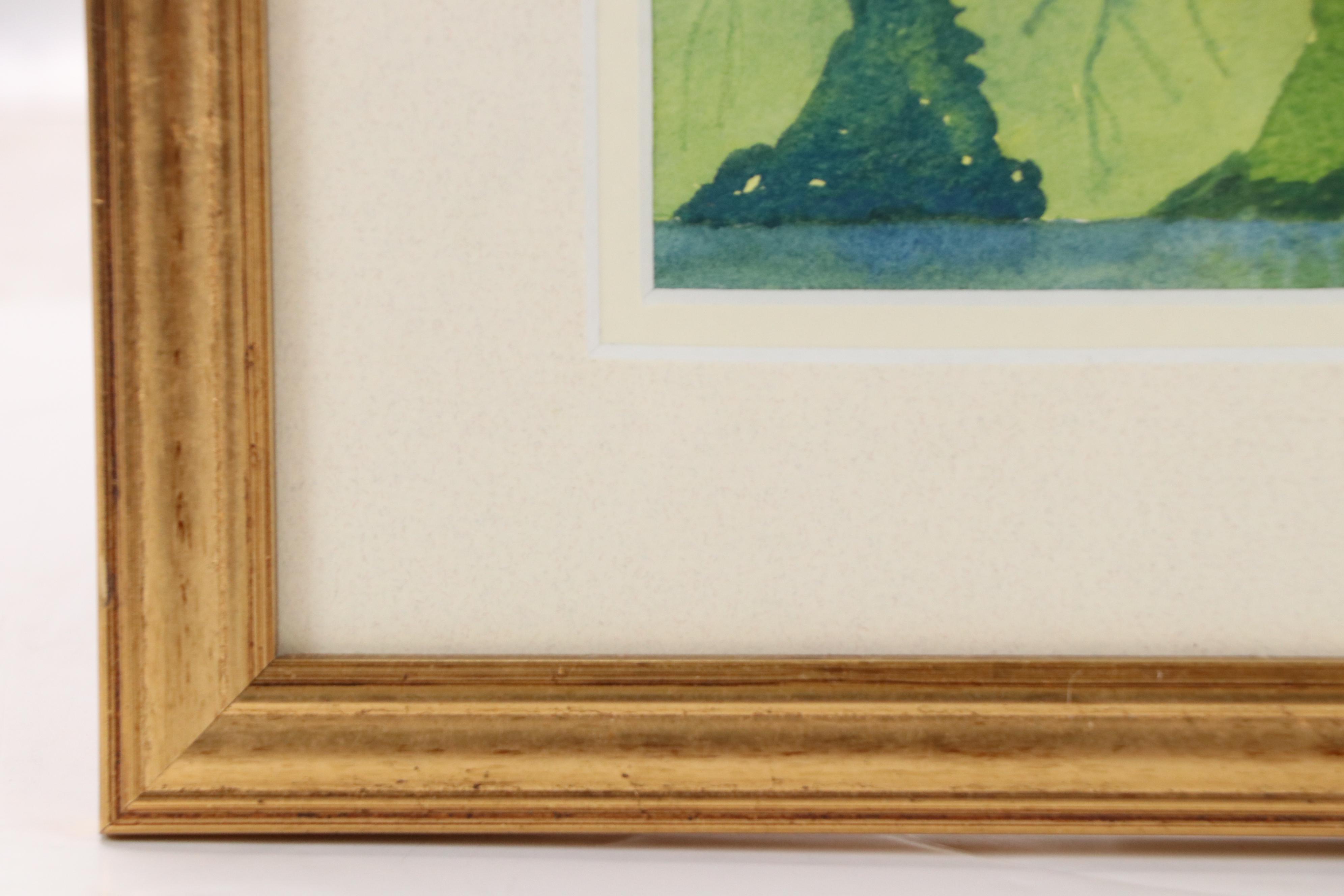 Jeanette Burgoyne Watercolor Painting "Primroses"