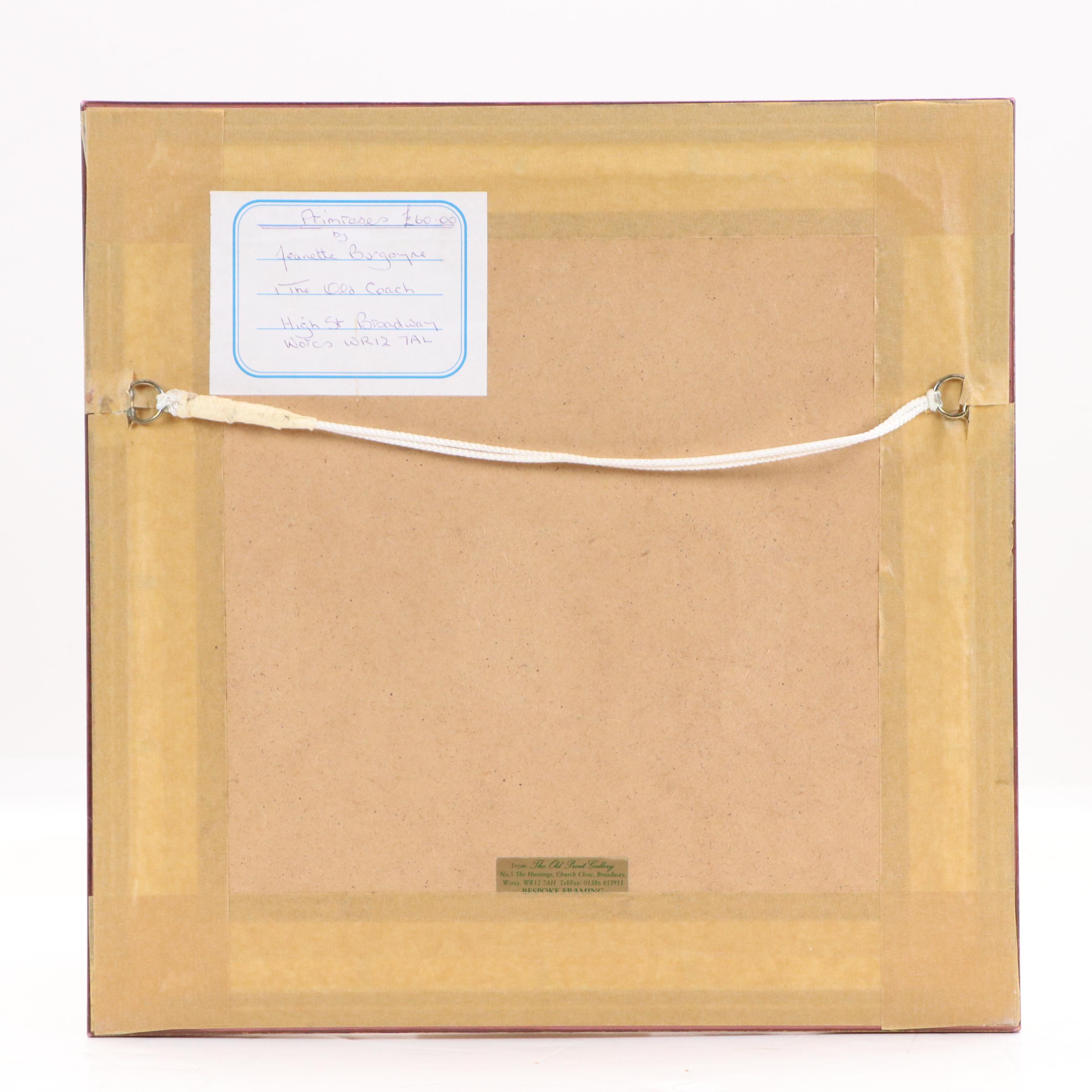 Jeanette Burgoyne Watercolor Painting "Primroses"