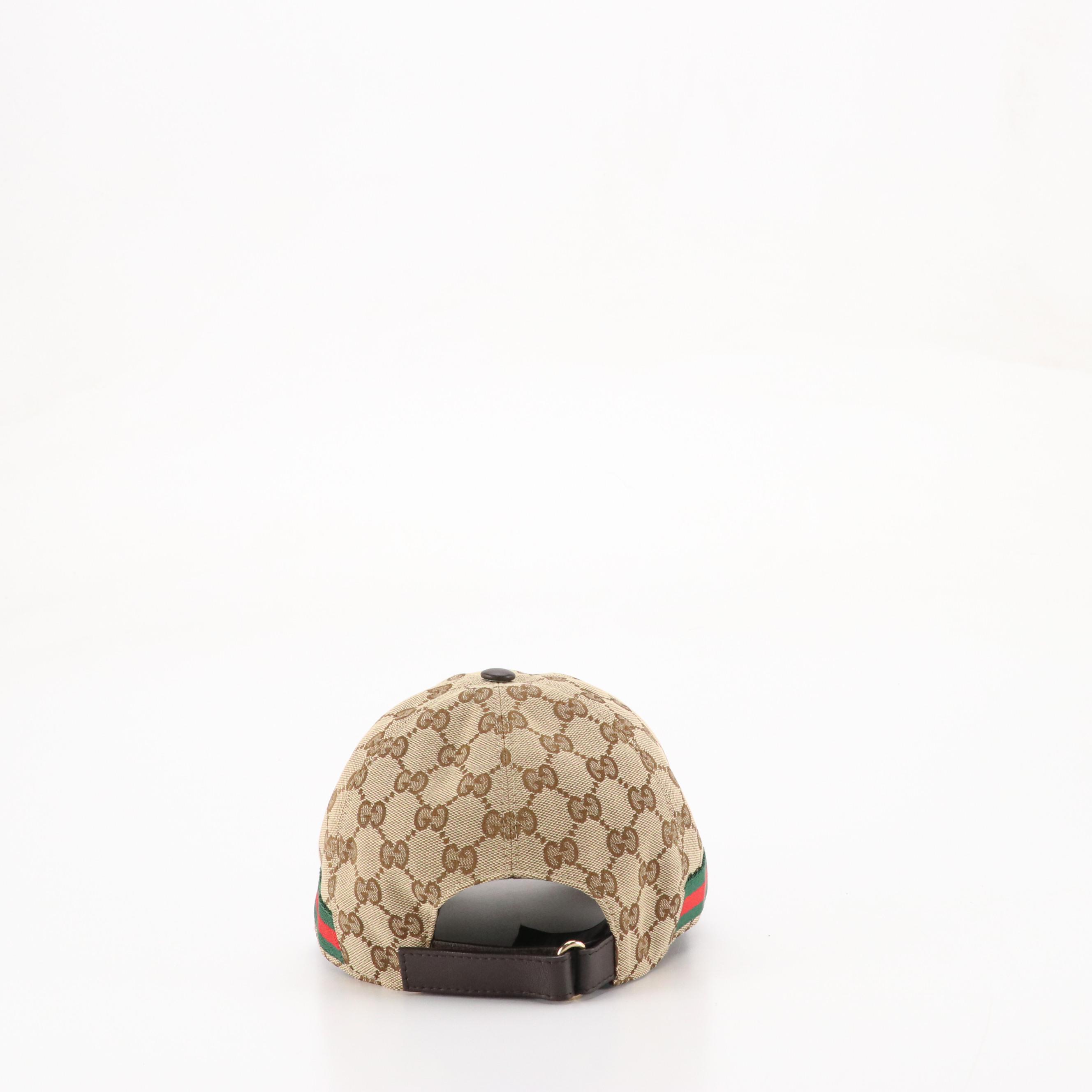 Gucci Web Striped GG Canvas Baseball Cap
