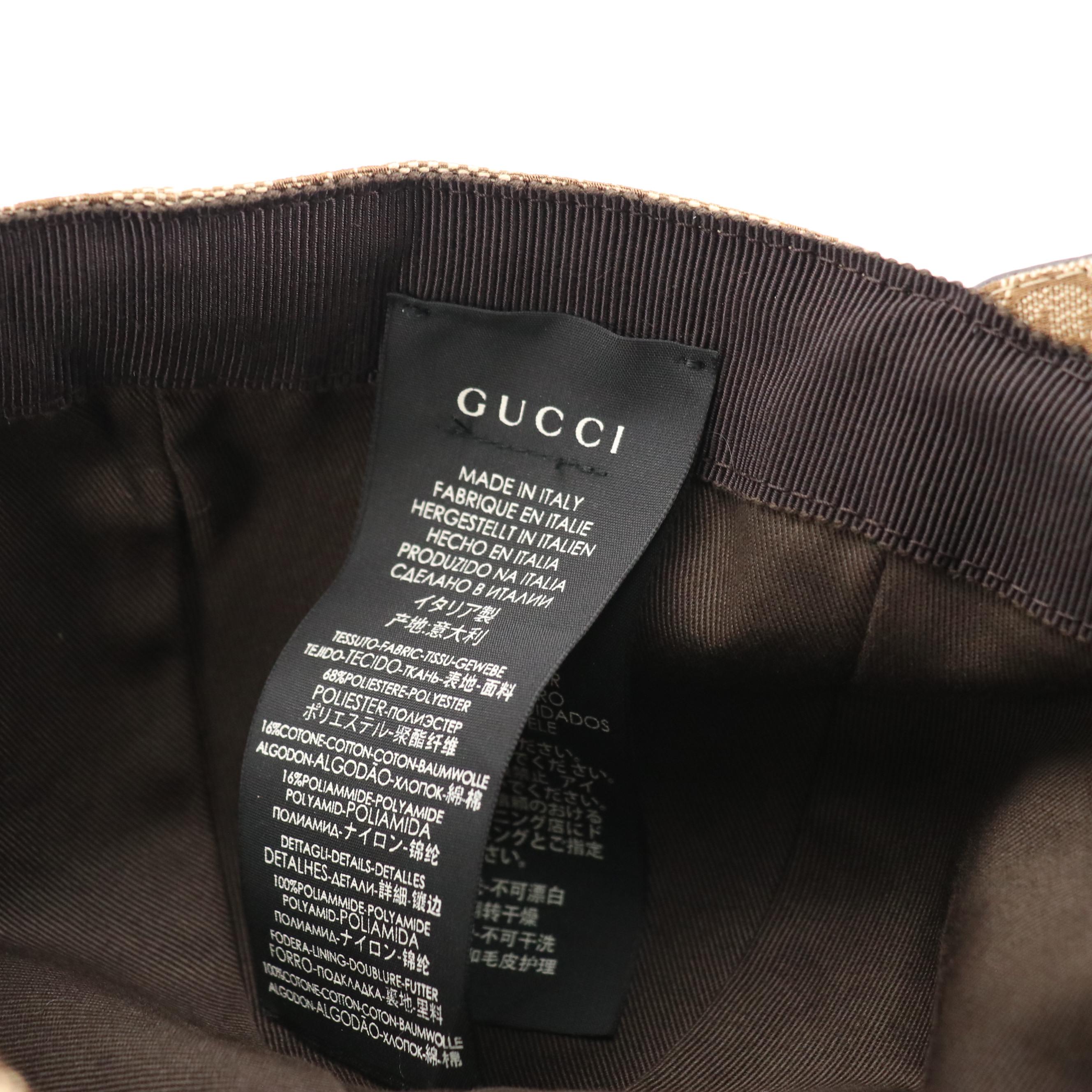 Gucci Web Striped GG Canvas Baseball Cap