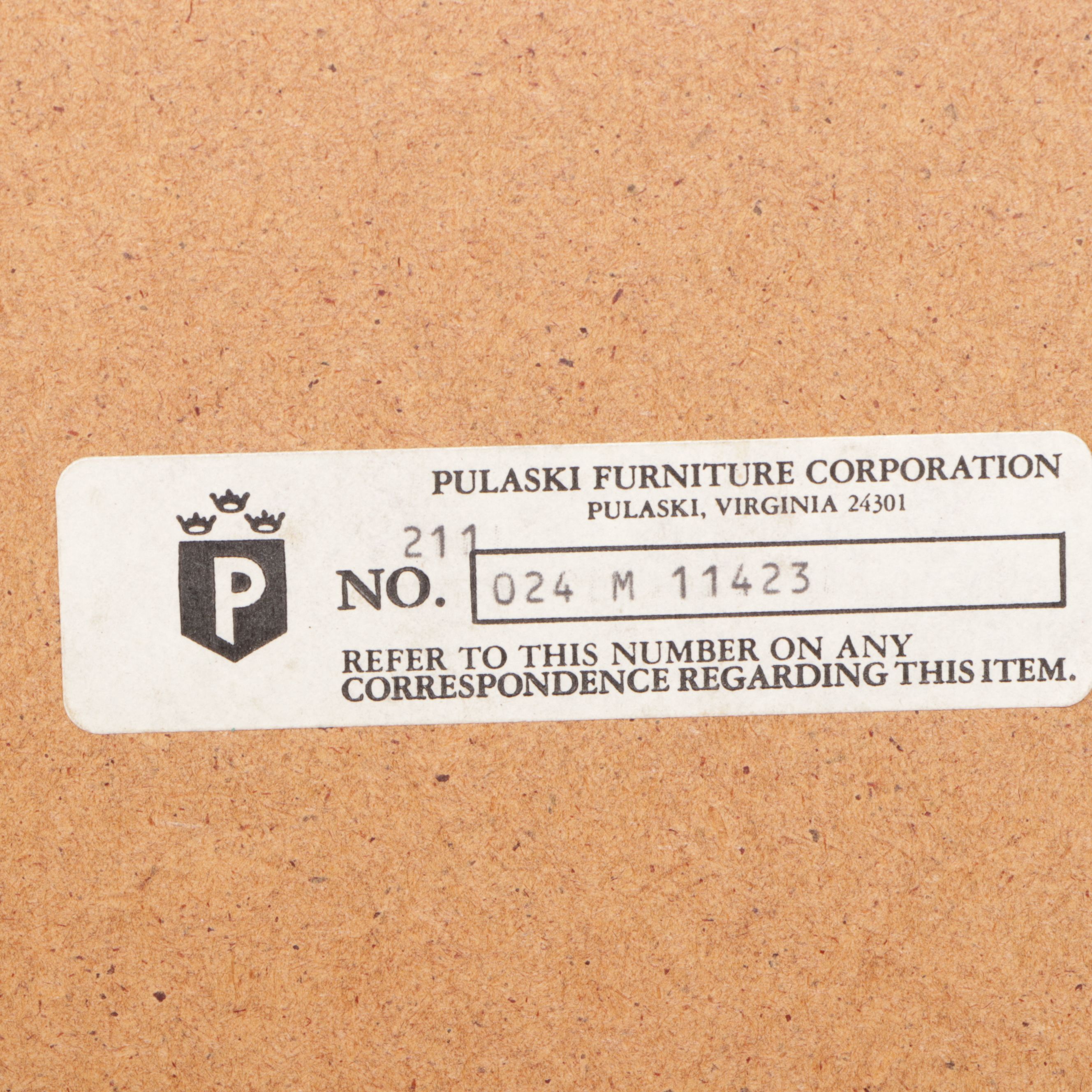 Pulaski Furniture Illuminated Walnut Curio Cabinet, Late 20th Century