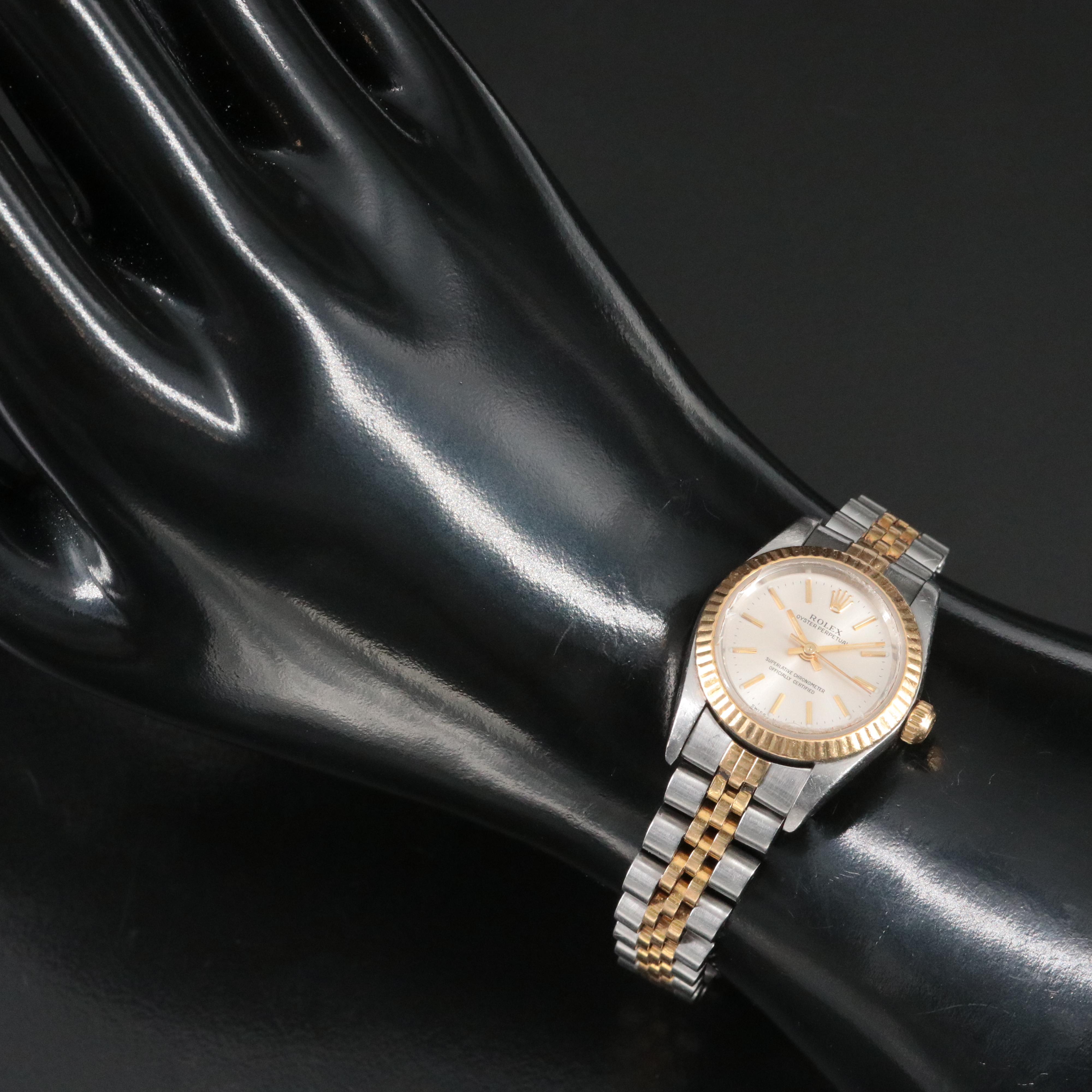 2002 Rolex Oyster Perpetual Two-Tone Model 76193 Watch