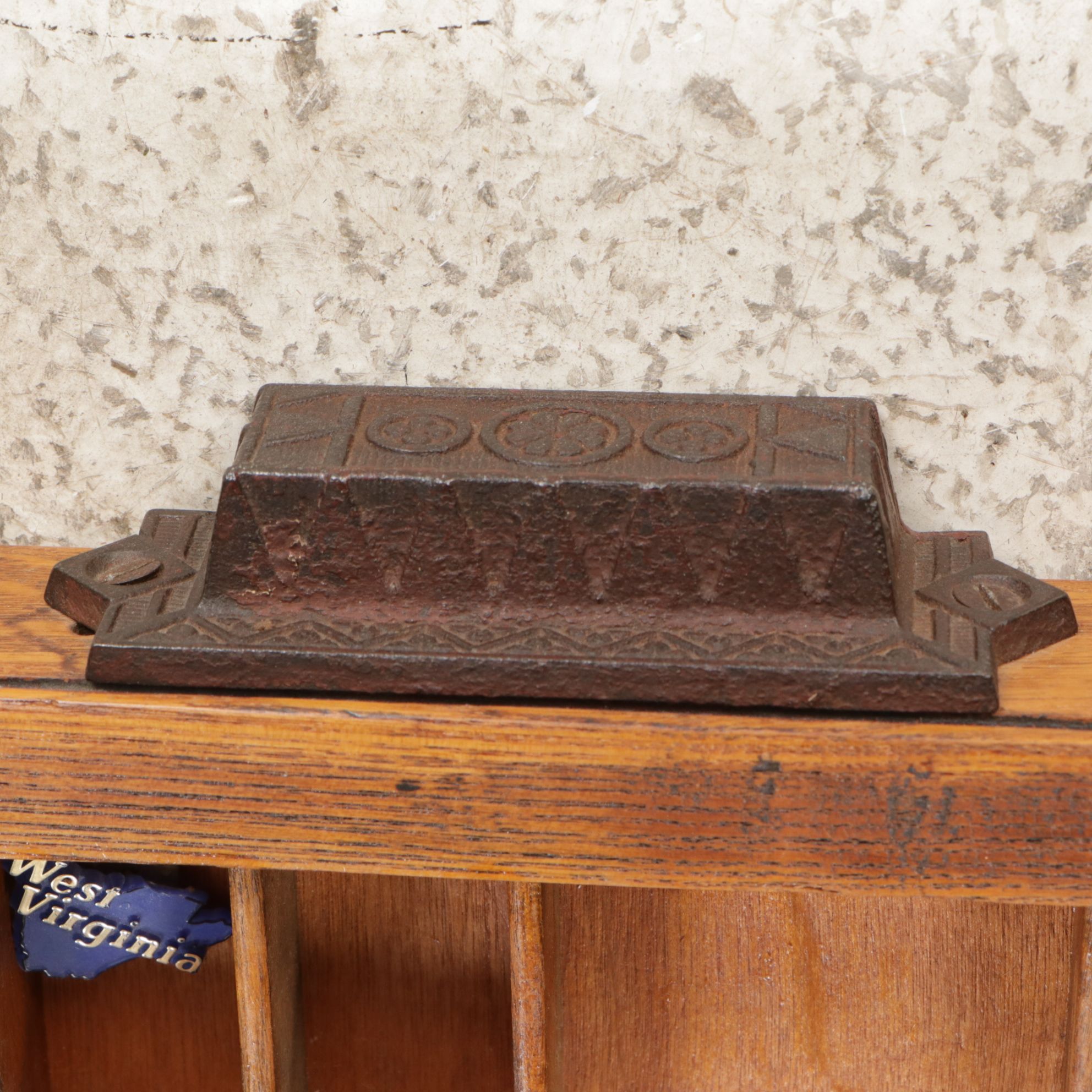 Wooden Printer's Letterpress Tray with Miniatures, Memorabilia and More