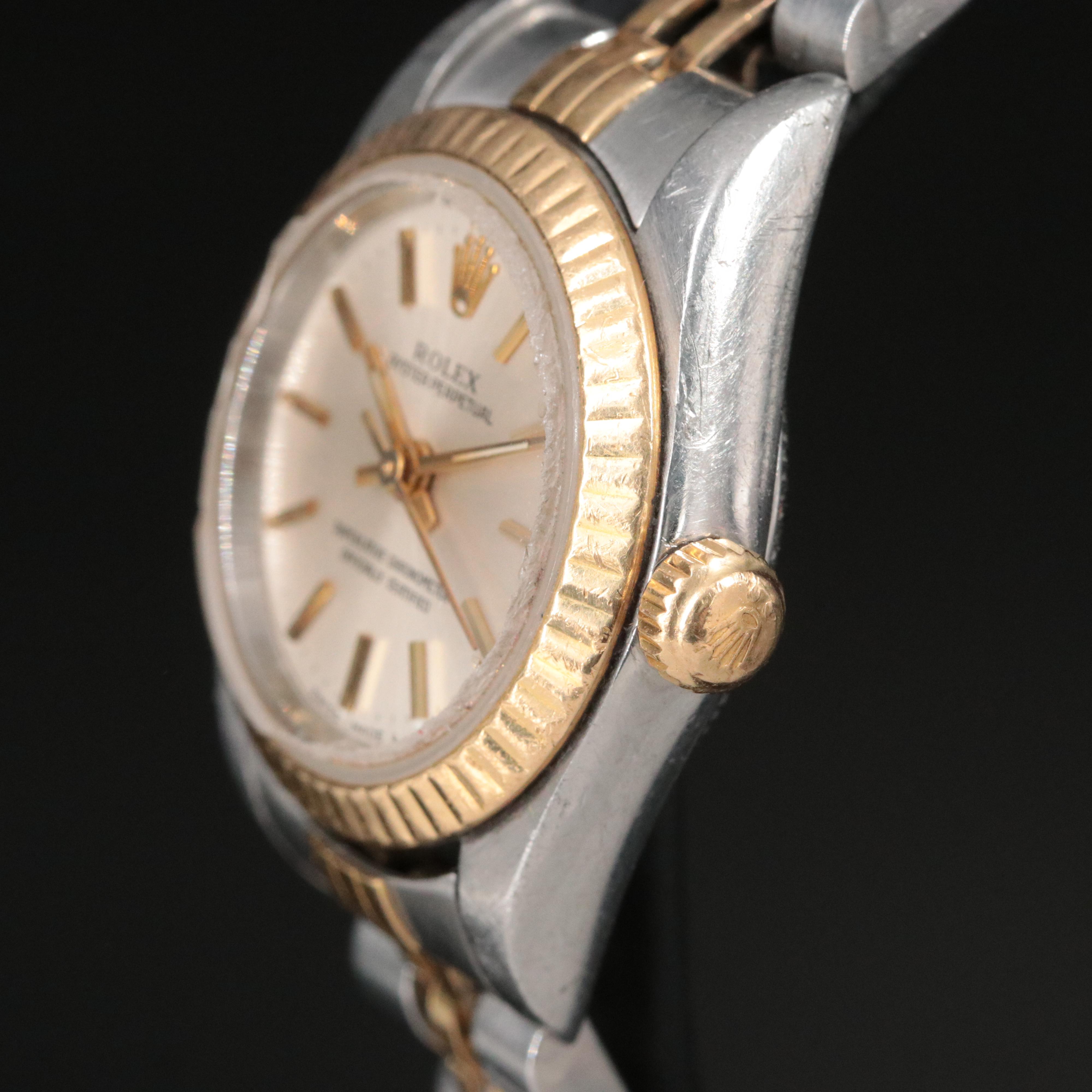 2002 Rolex Oyster Perpetual Two-Tone Model 76193 Watch