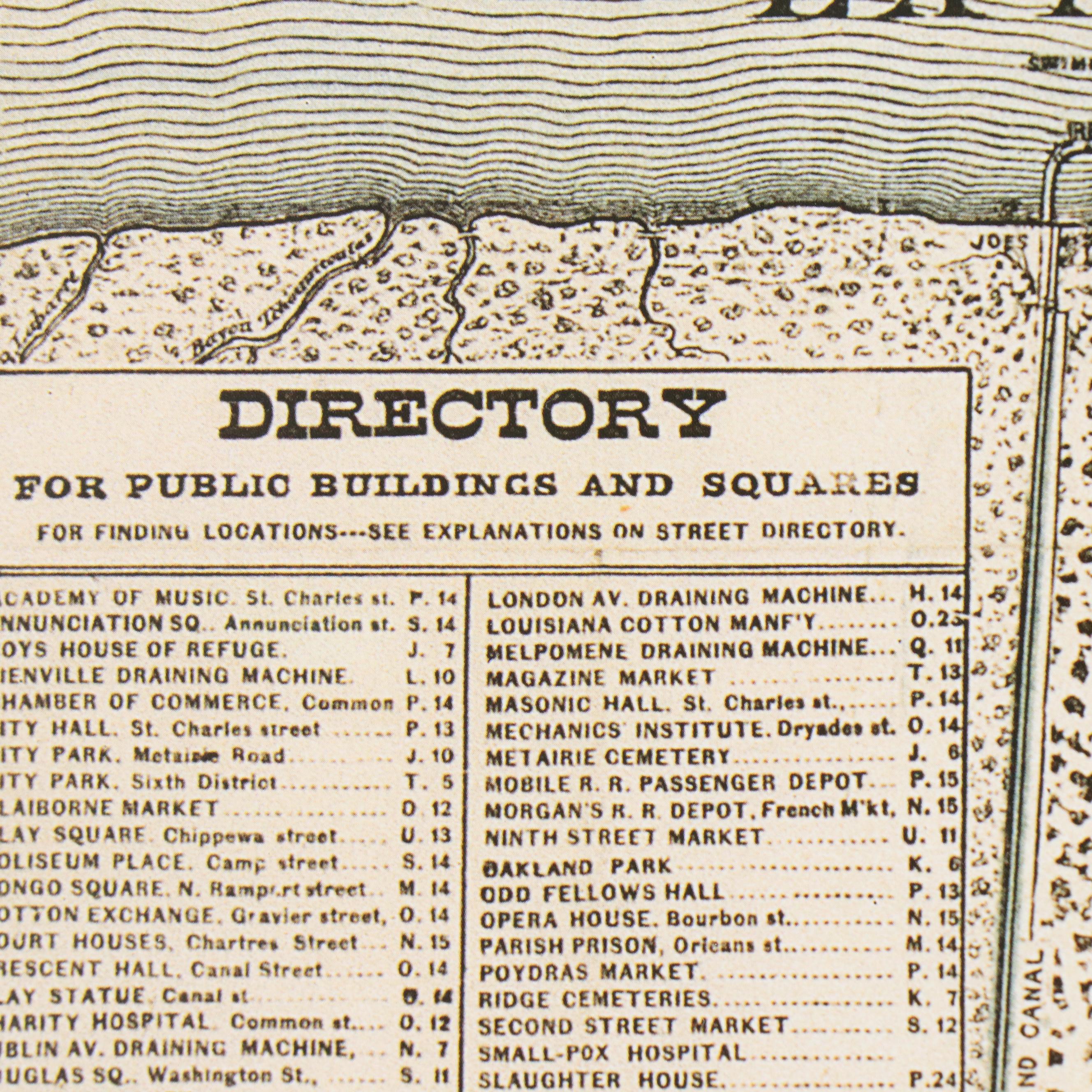 Offset Lithograph Map "Topographical and Drainage Map of New Orleans..."