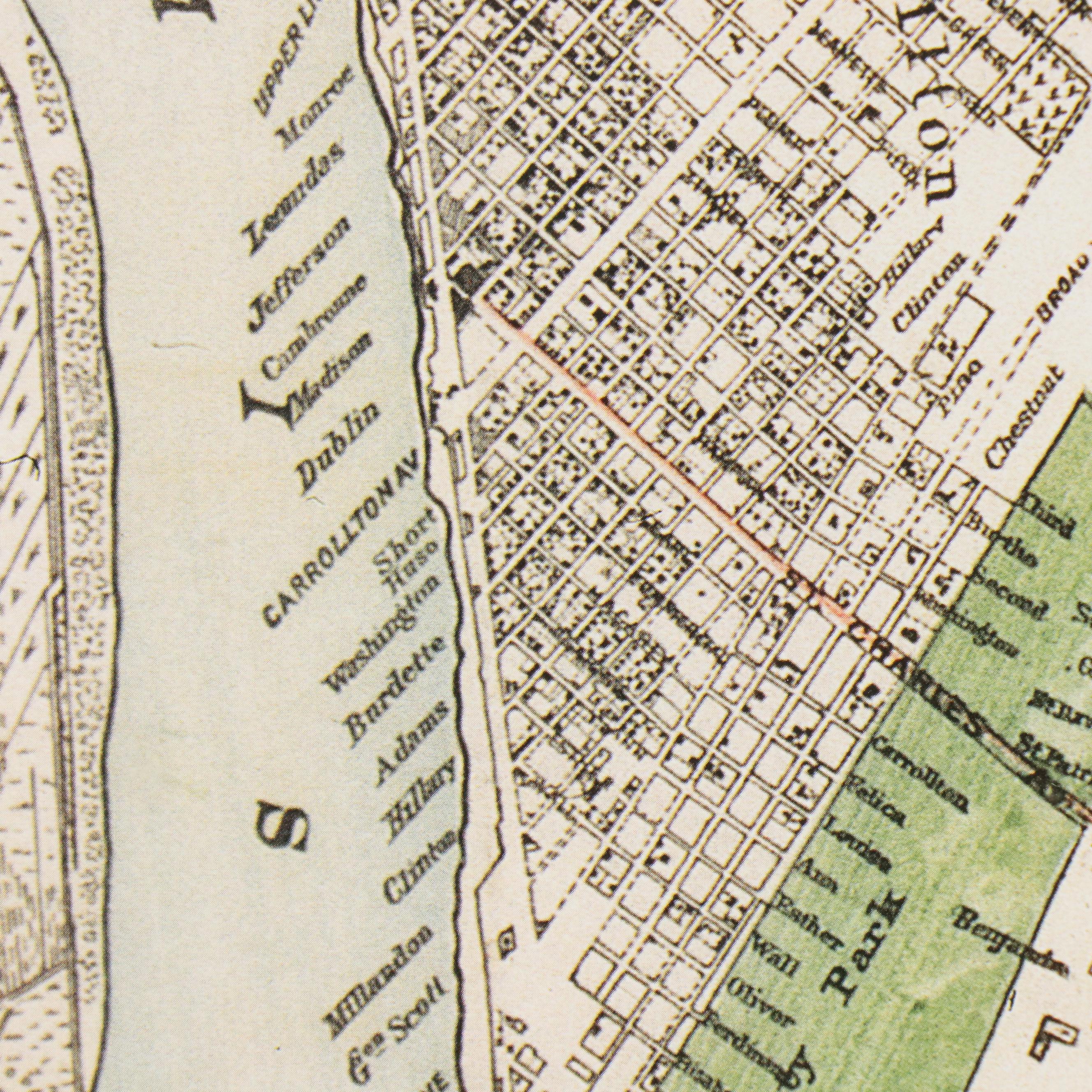 Offset Lithograph Map "Topographical and Drainage Map of New Orleans..."