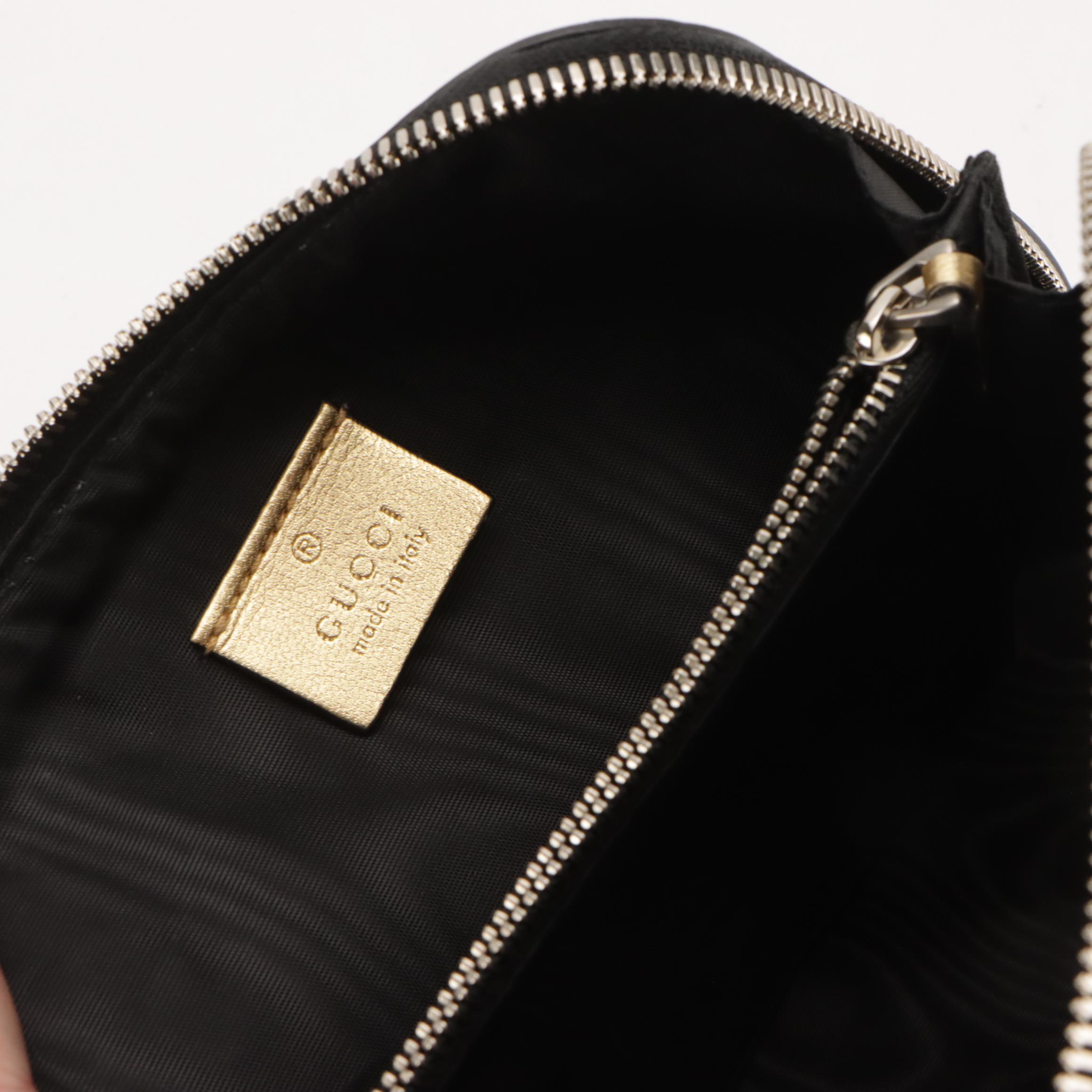 Gucci Sega Moon & Stars "GUCCY" Mini Crossbody Bag in Metallic Gold Leather