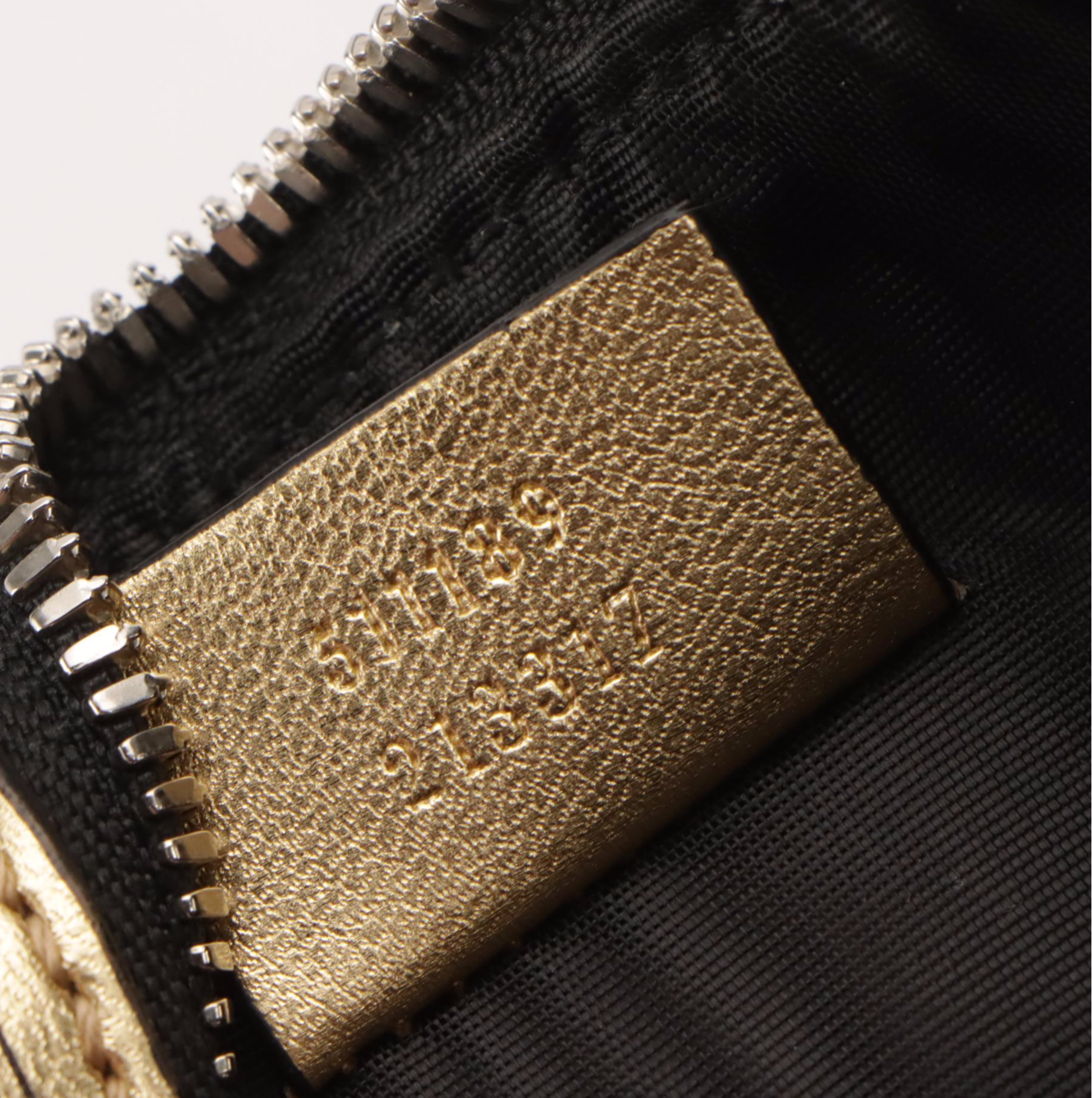 Gucci Sega Moon & Stars "GUCCY" Mini Crossbody Bag in Metallic Gold Leather