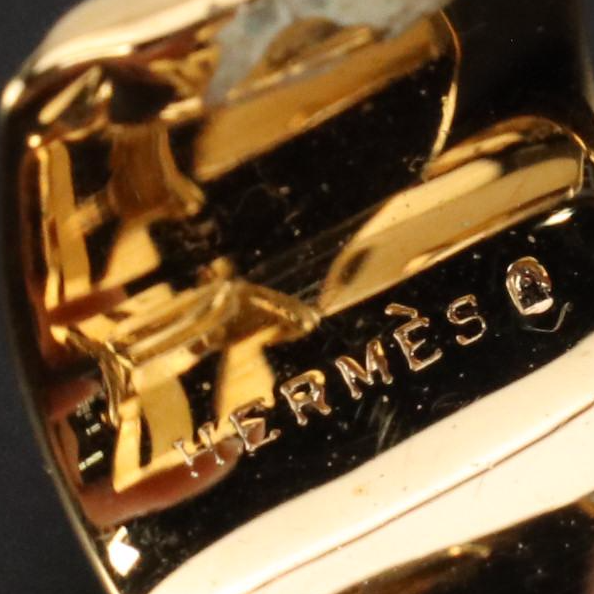 Hermès Enamel Half-Hoop Clip Earrings, With Box