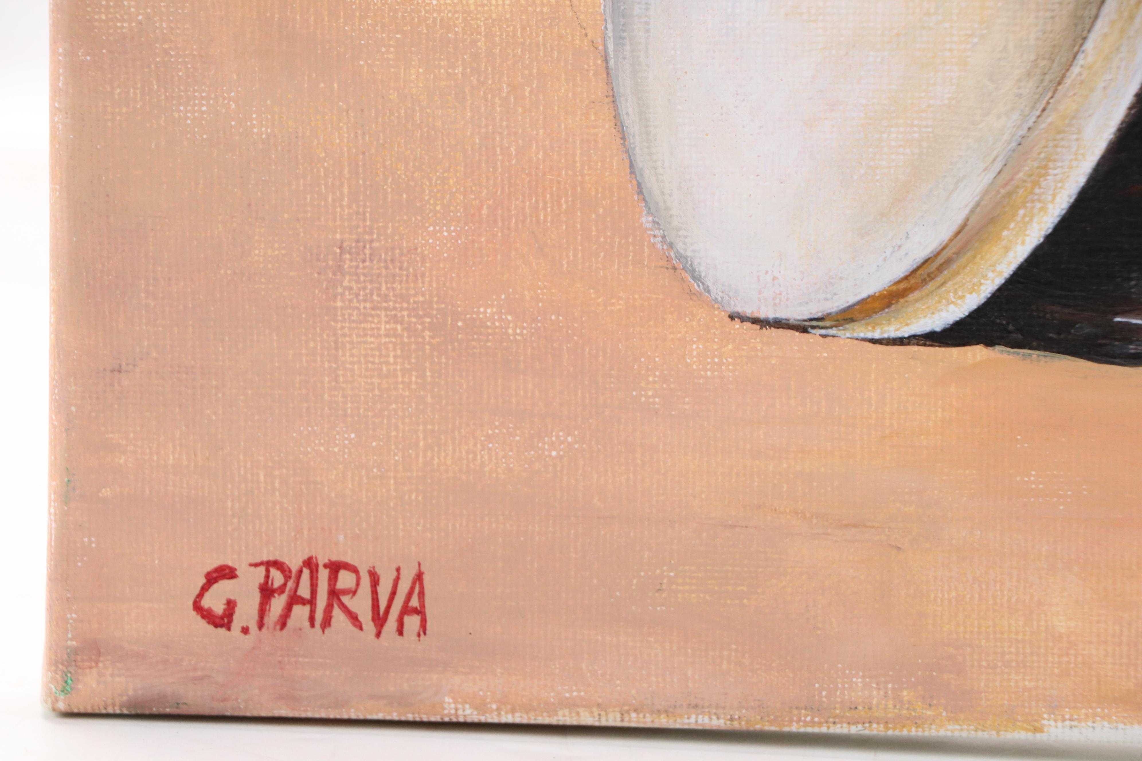 G. Parva Still Life Acrylic Painting, Late 20th Century