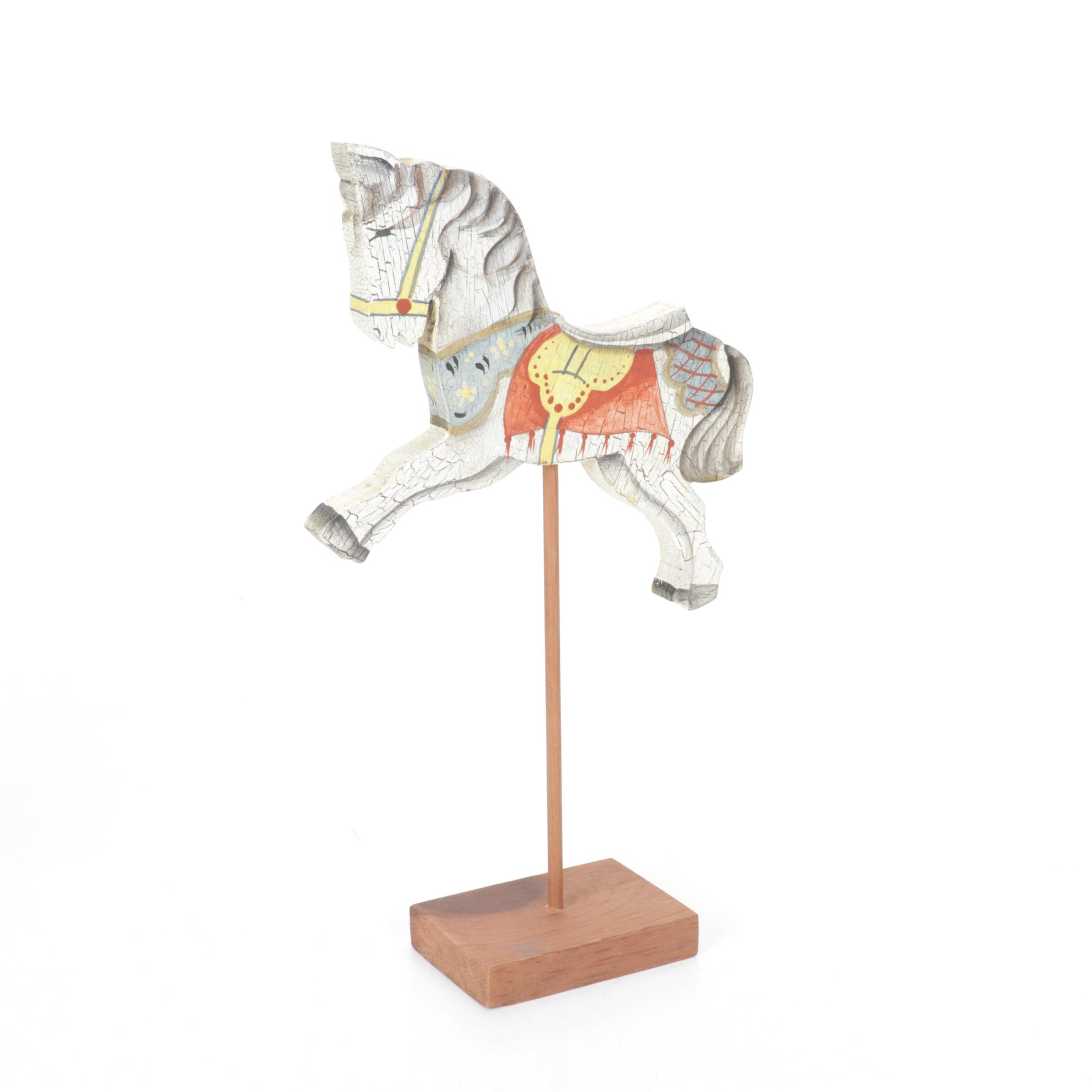 Hand-Crafted Carousel Horse Figurines & Puzzle