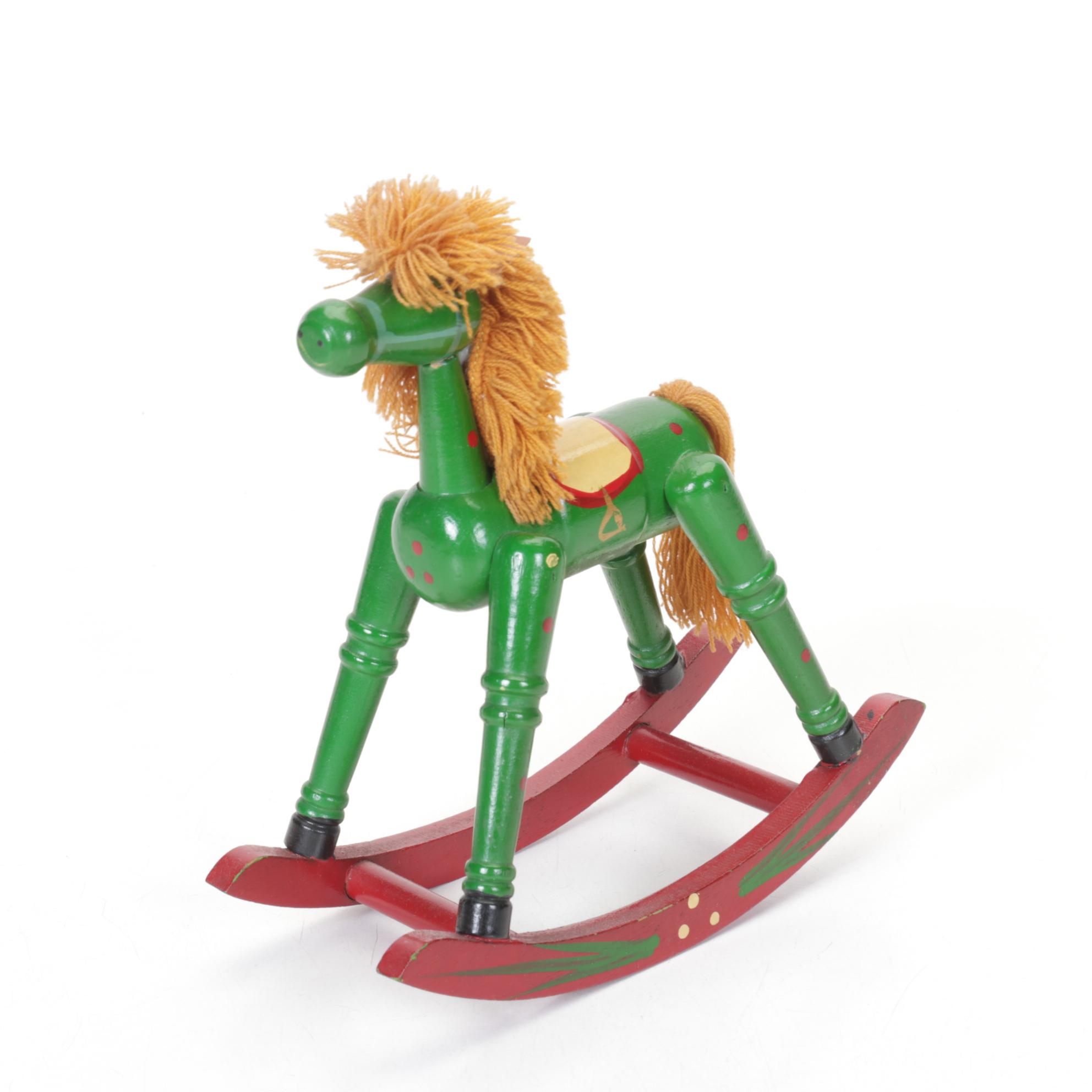 Hand-Crafted Carousel Horse Figurines & Puzzle