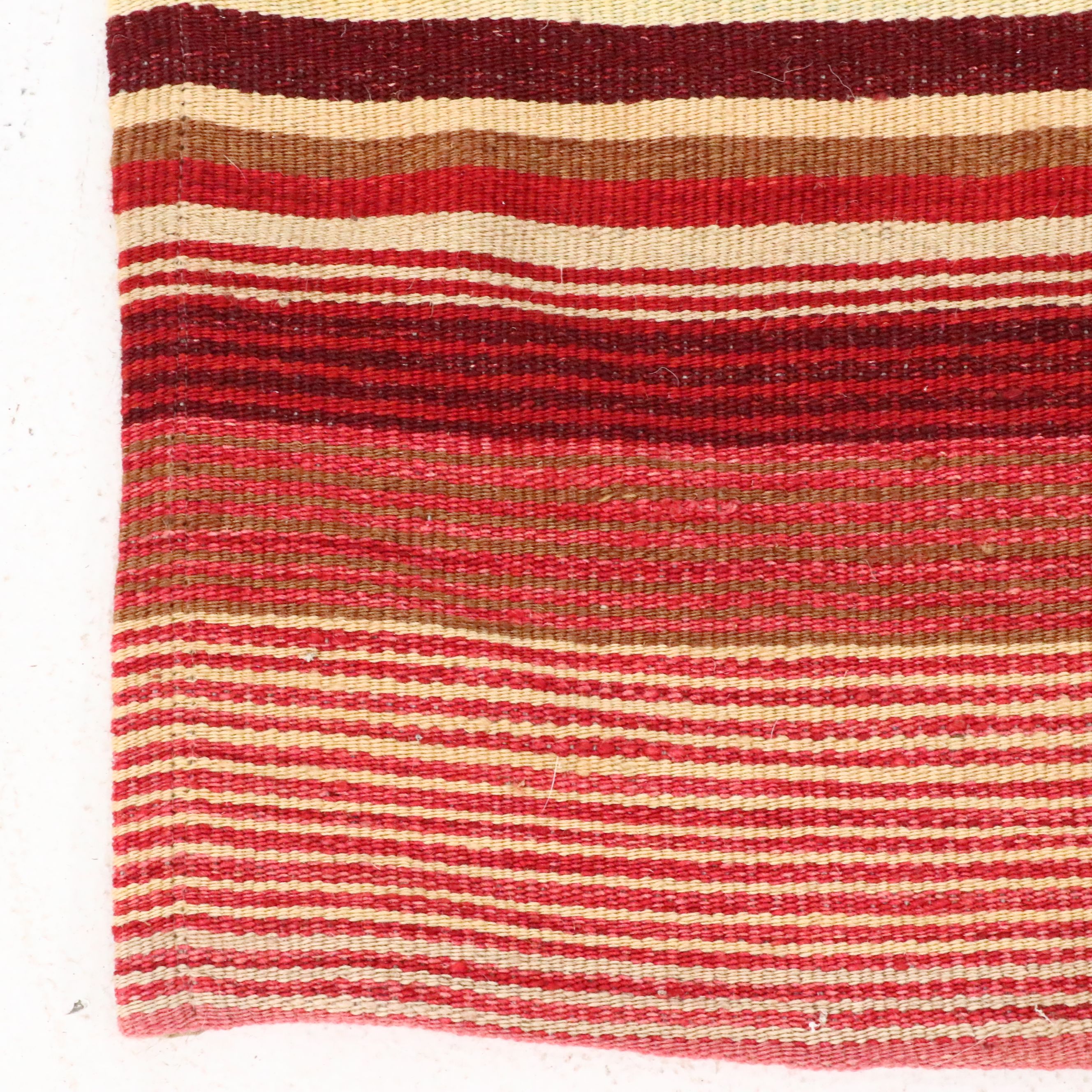 4'7 x 6'7 Handwoven Stitched-Panel Flatweave Area Rug