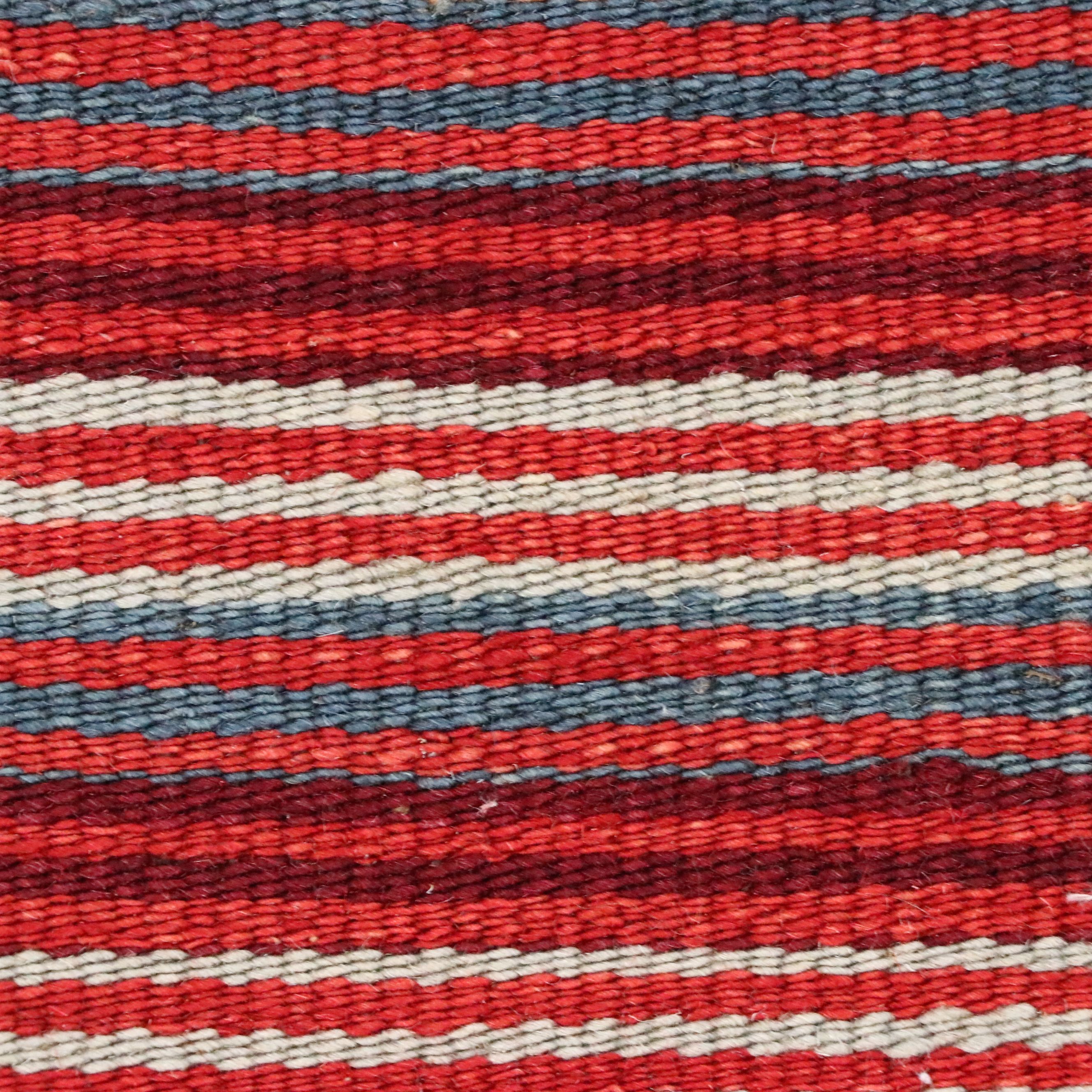 4'7 x 6'7 Handwoven Stitched-Panel Flatweave Area Rug