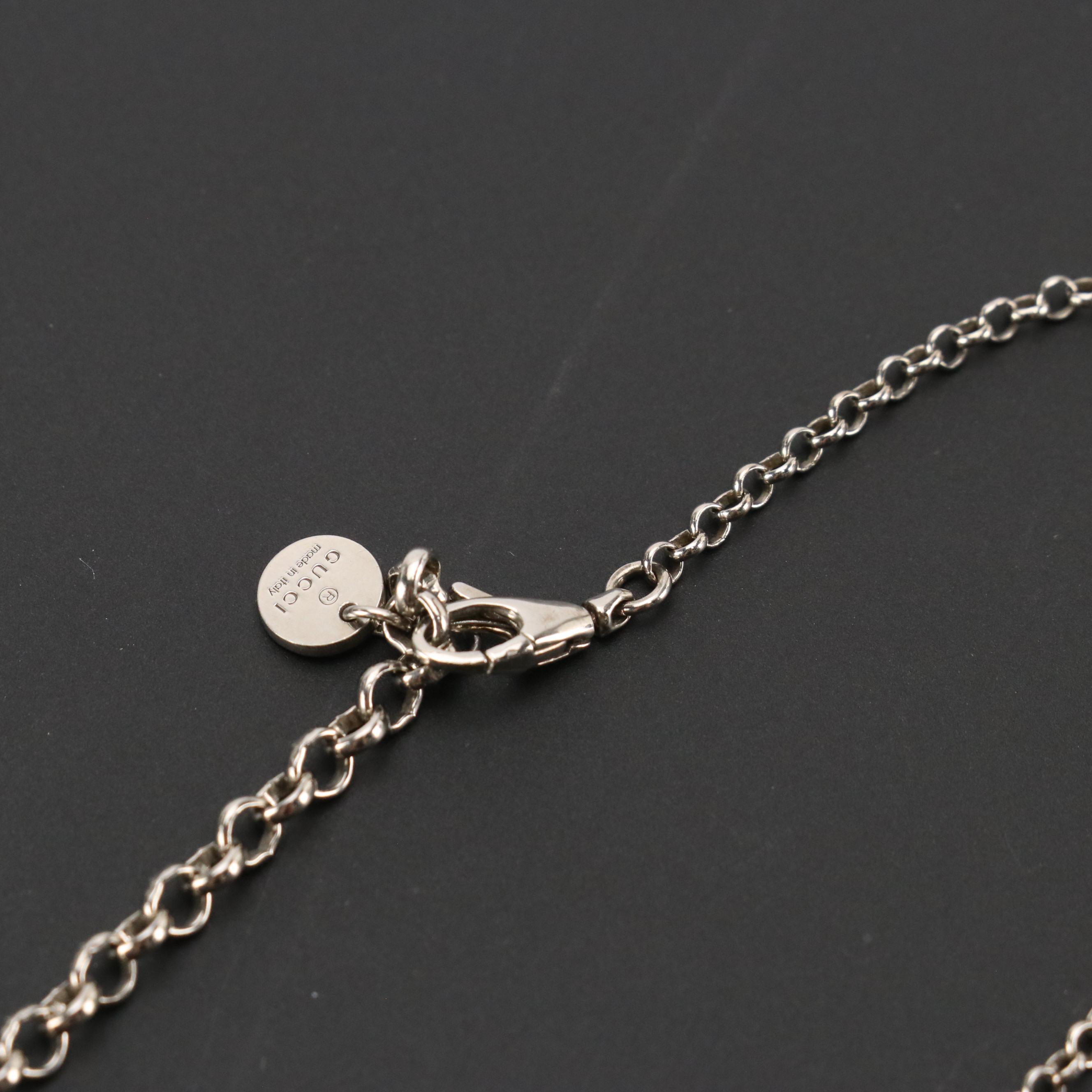 Gucci GG Sterling Silver Necklace in Box