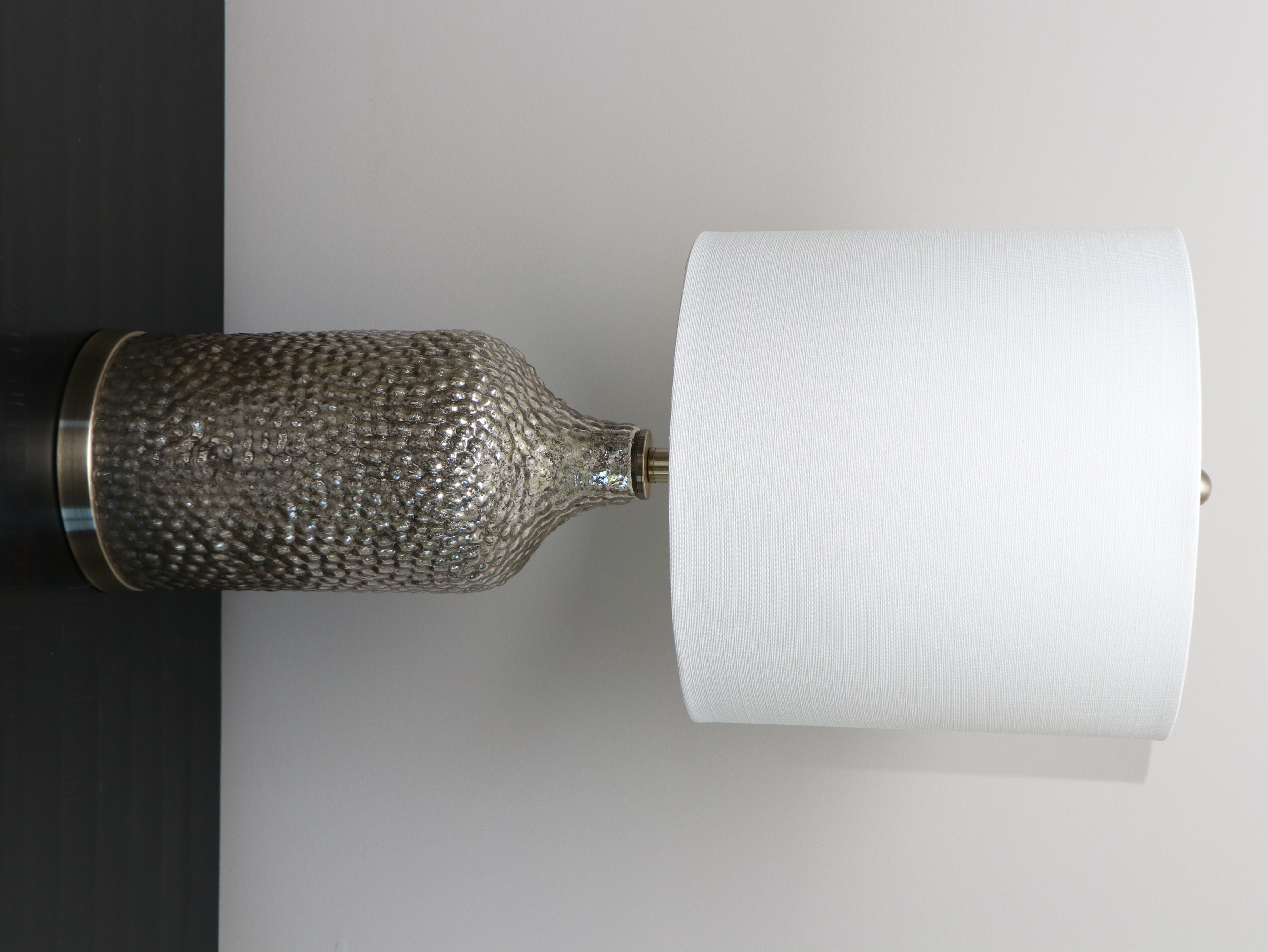 Stylecraft "Rochford" Textured Glass Table Lamp, Surya "Emily" Vases, and Décor