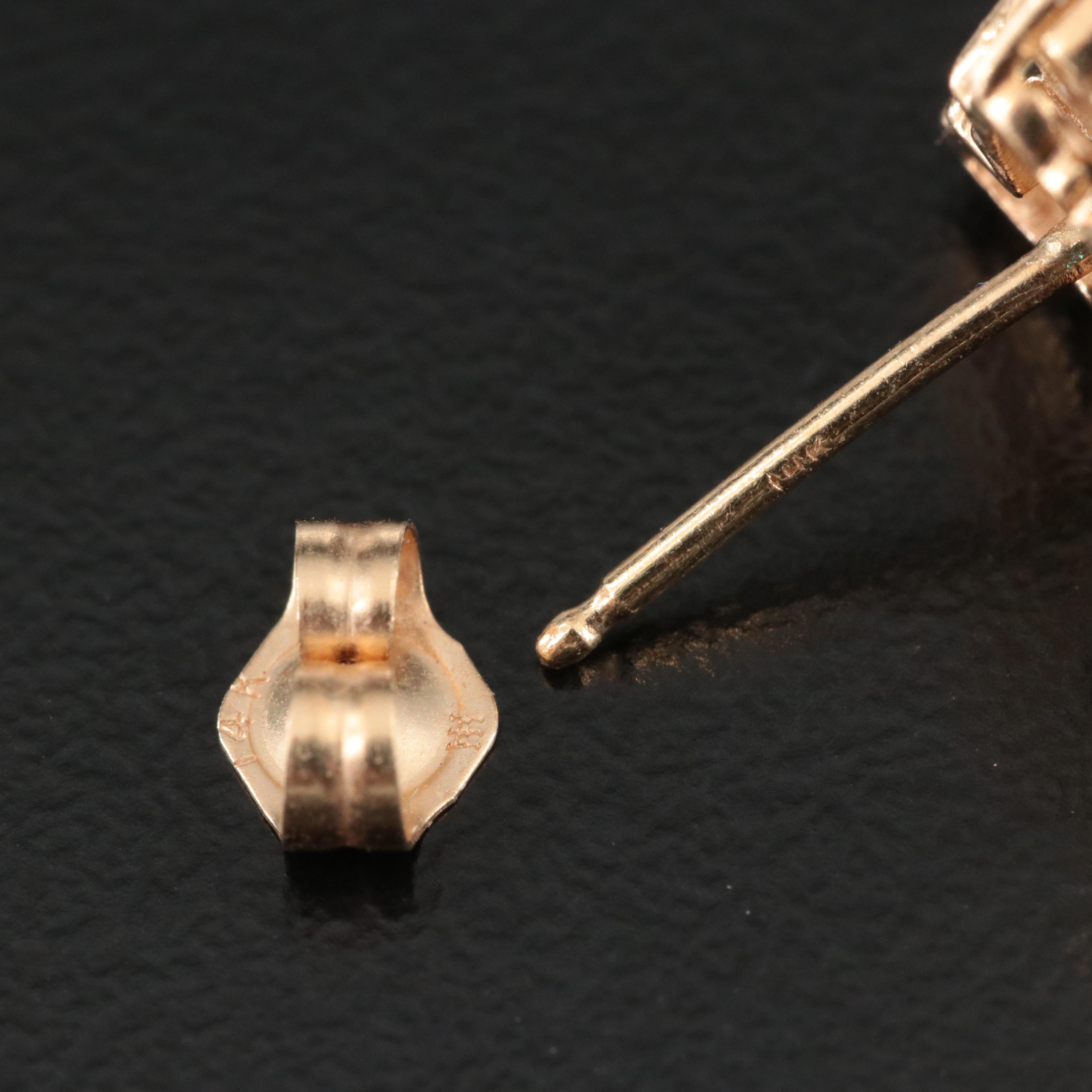 14K Topaz and Diamond Earrings