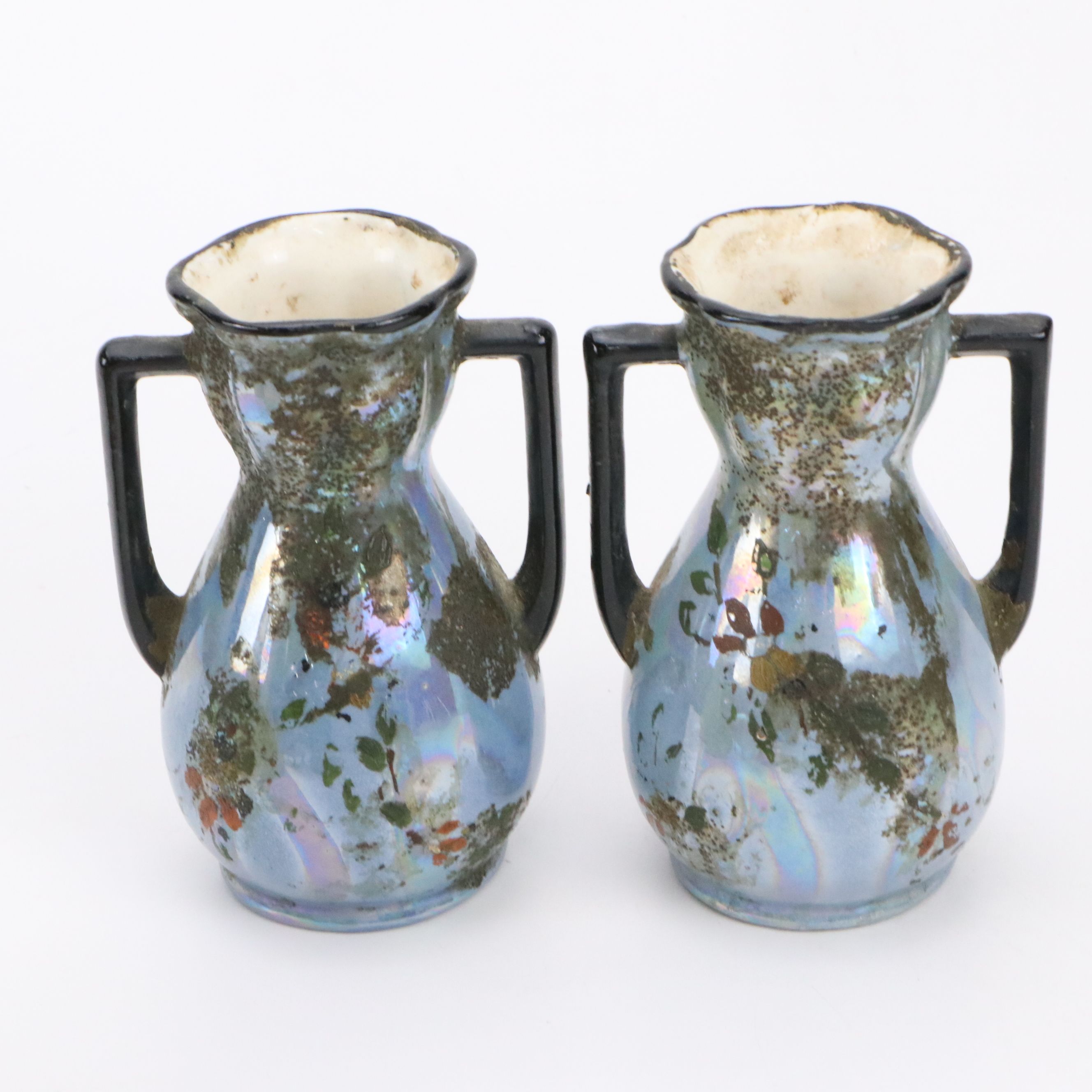 Continental Ceramic Vases and Decorative Boxes with Korean Brass Swan Bookends