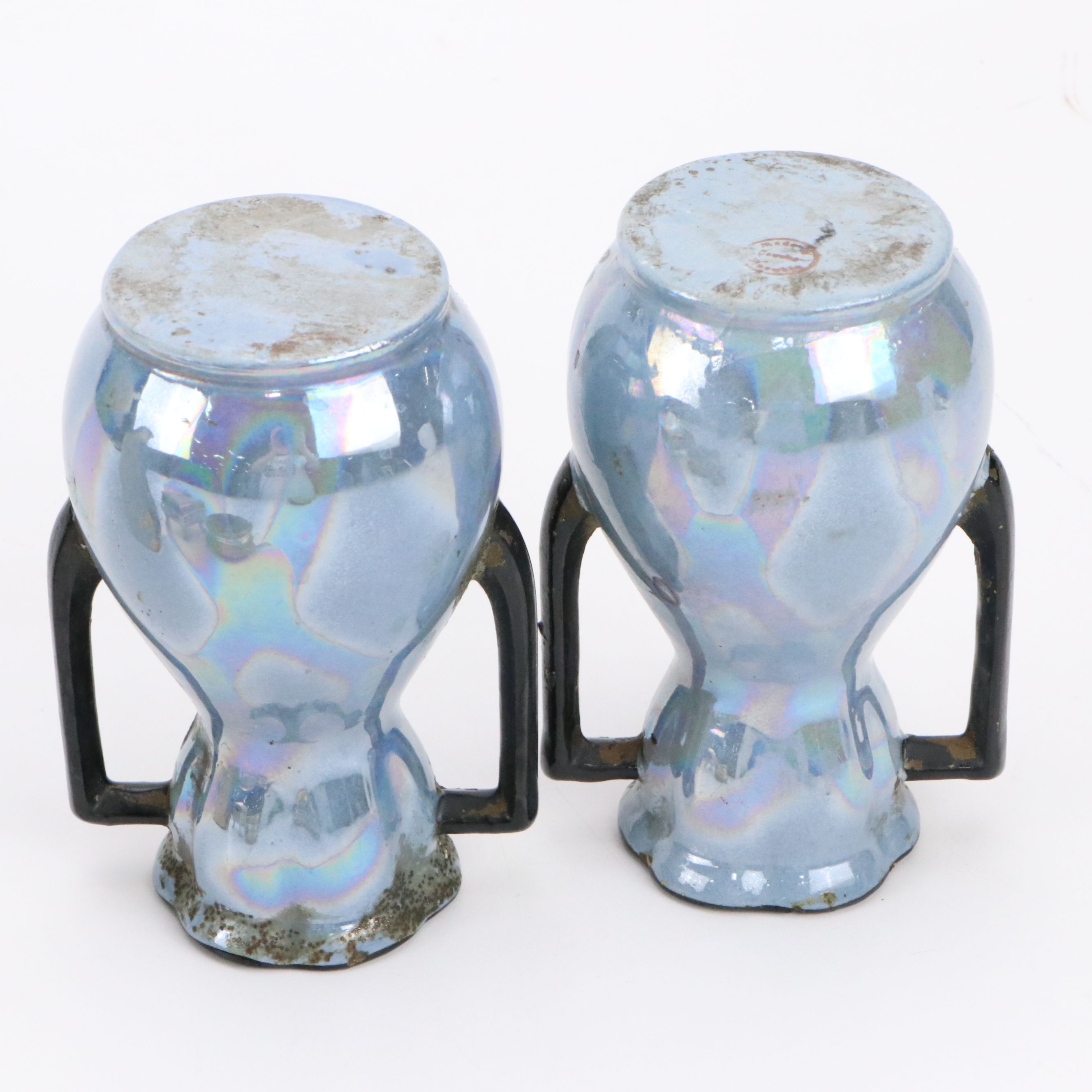 Continental Ceramic Vases and Decorative Boxes with Korean Brass Swan Bookends