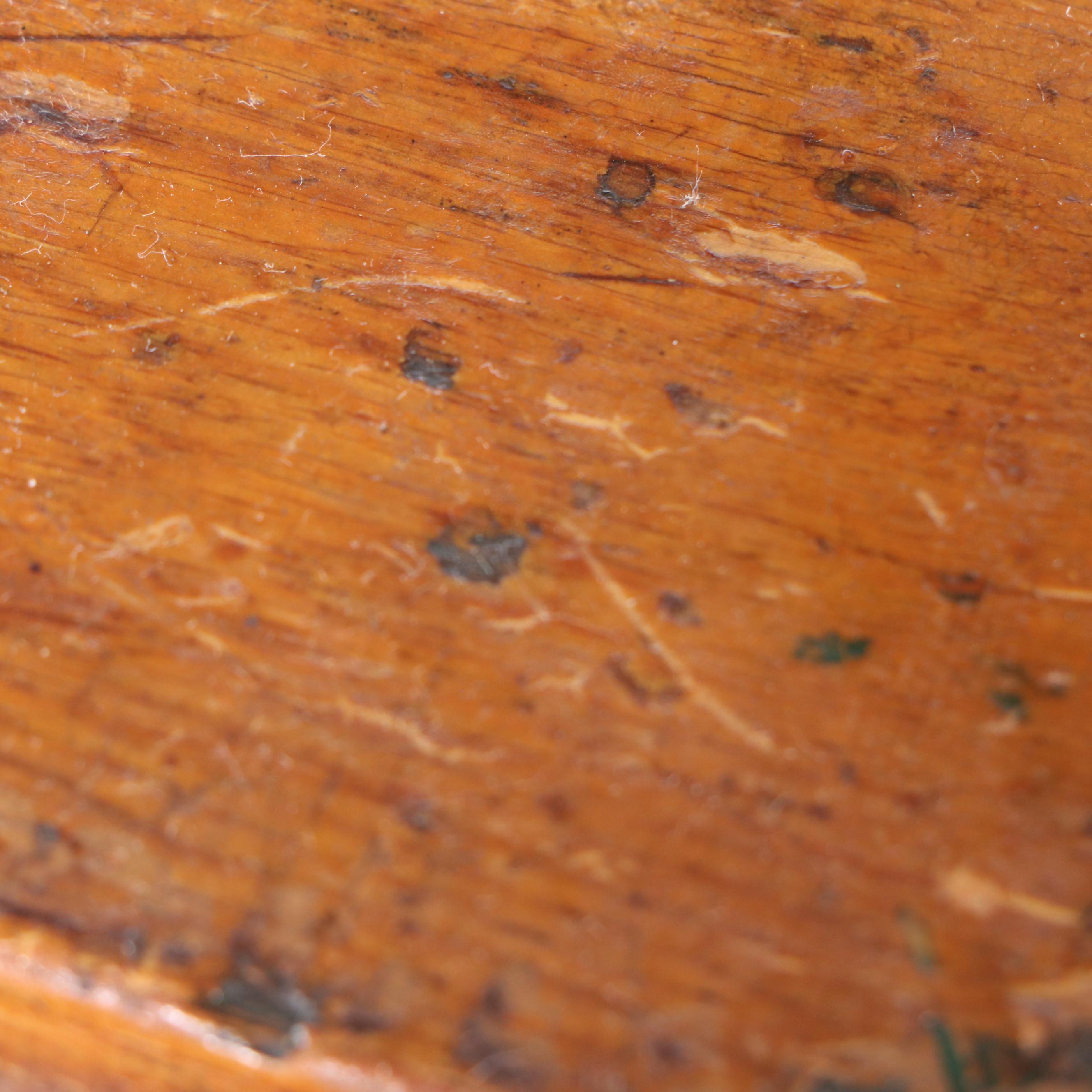 Vintage Oak Roll-Top Desk with Painted Children's Chair