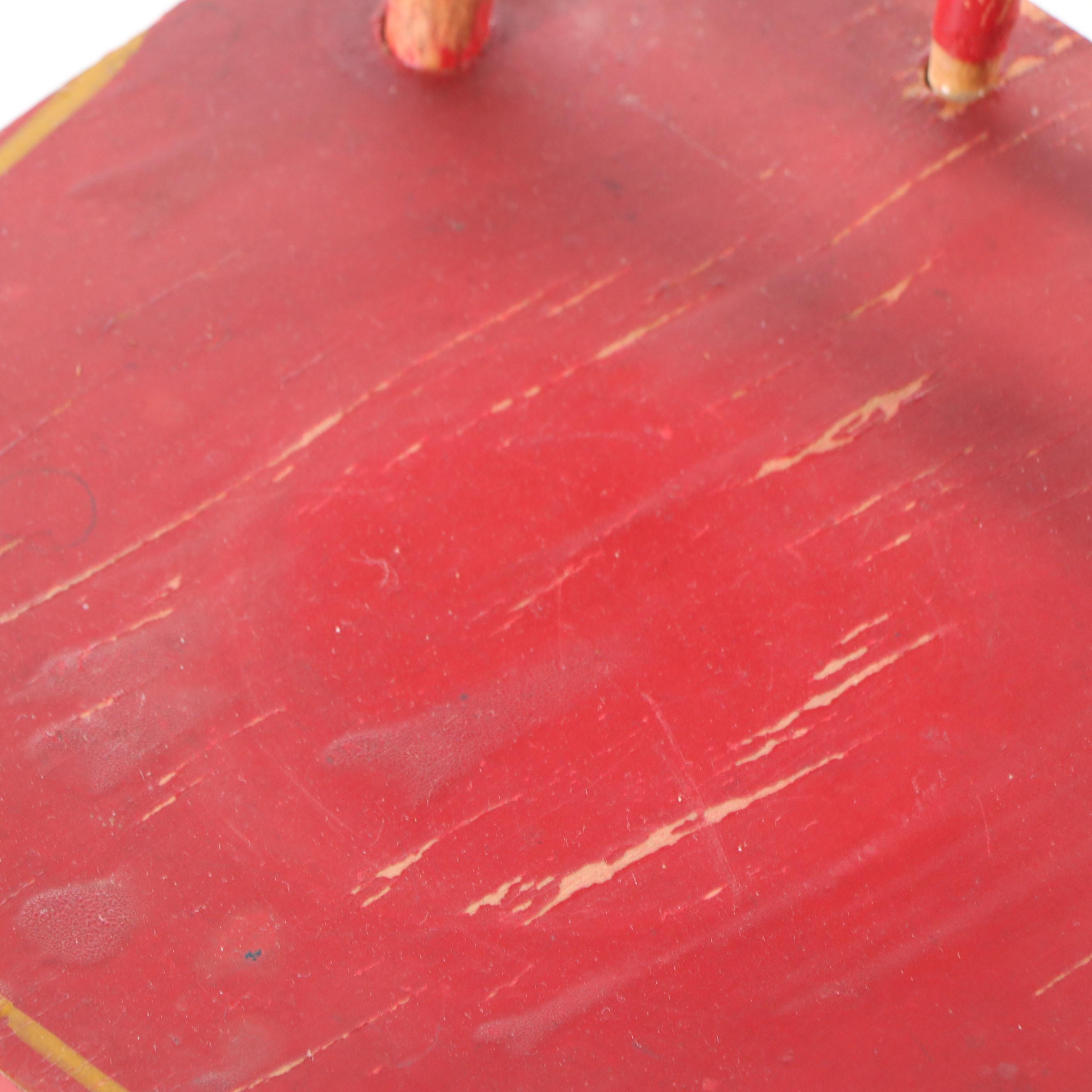 Vintage Oak Roll-Top Desk with Painted Children's Chair