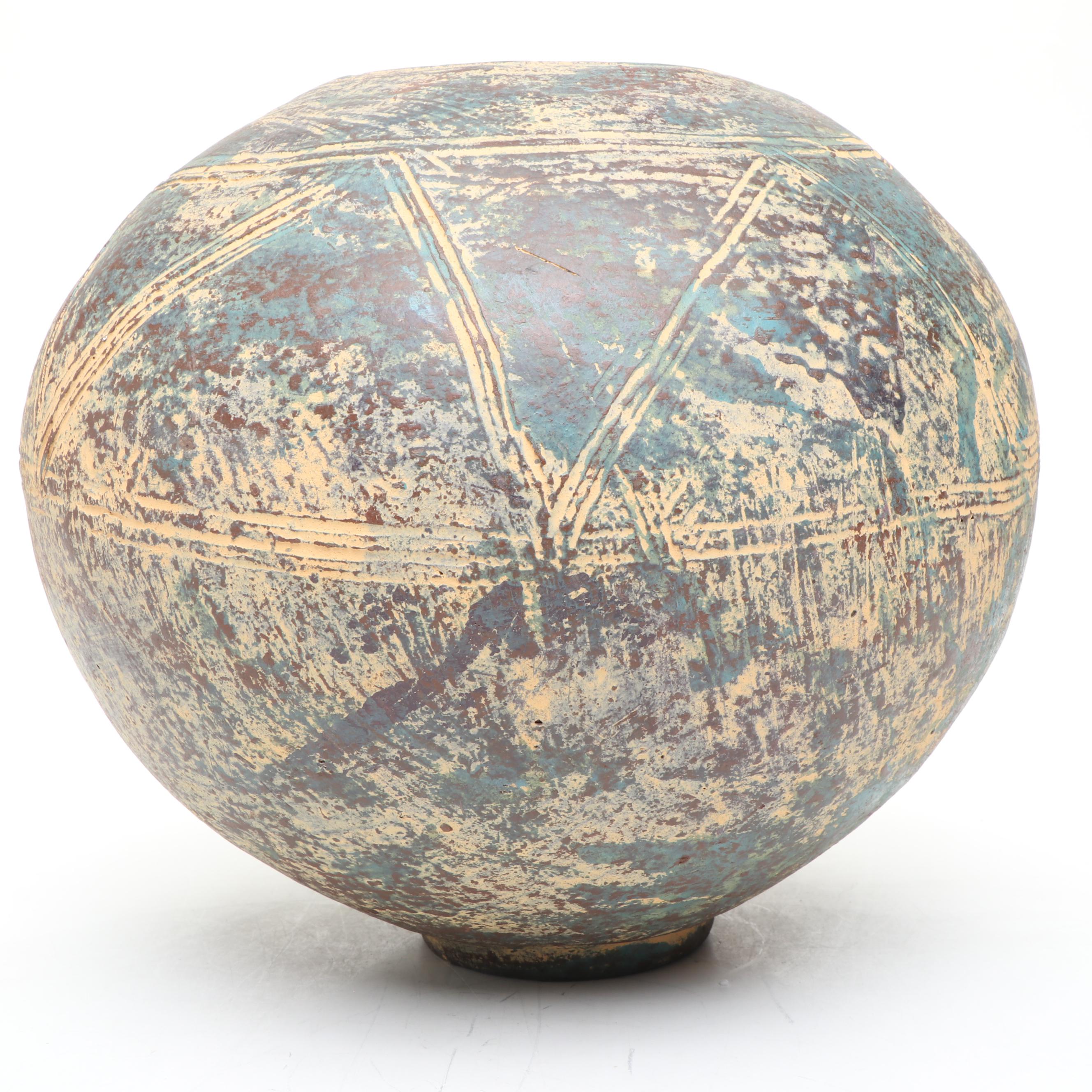 Ghanaian Handcrafted Pottery Vessel