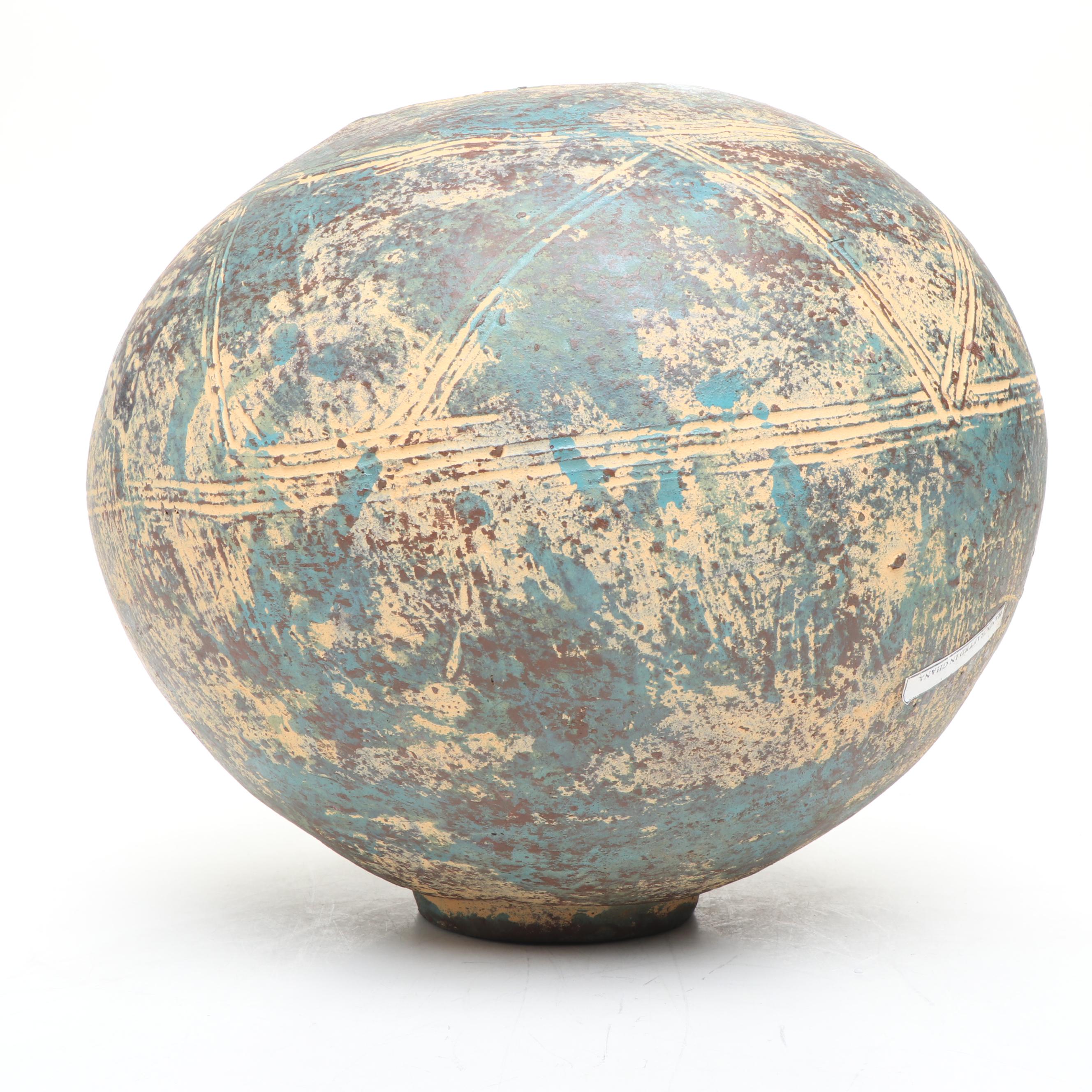 Ghanaian Handcrafted Pottery Vessel