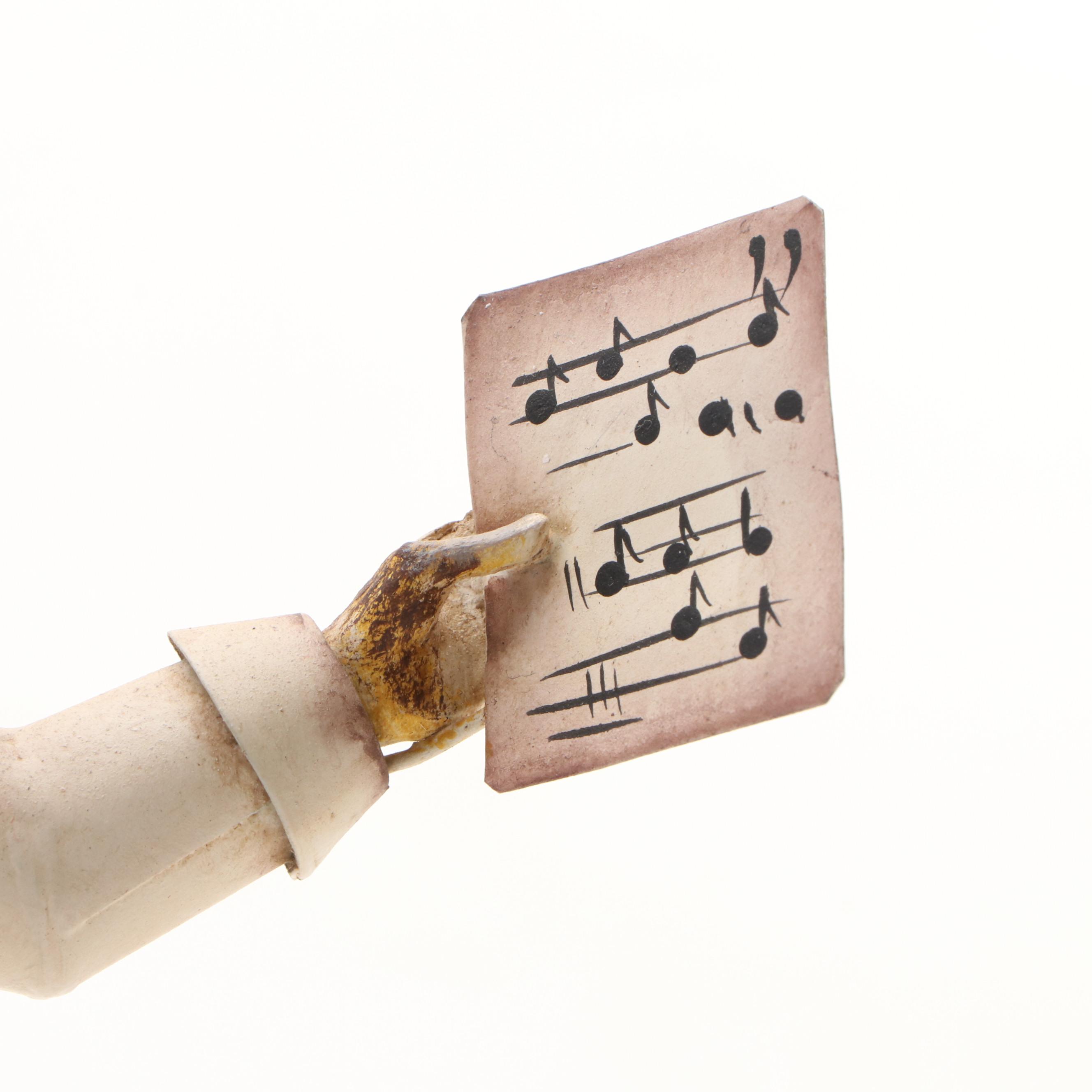 Filipino Polychrome Carved Wood Monkey Figural Candle Holders