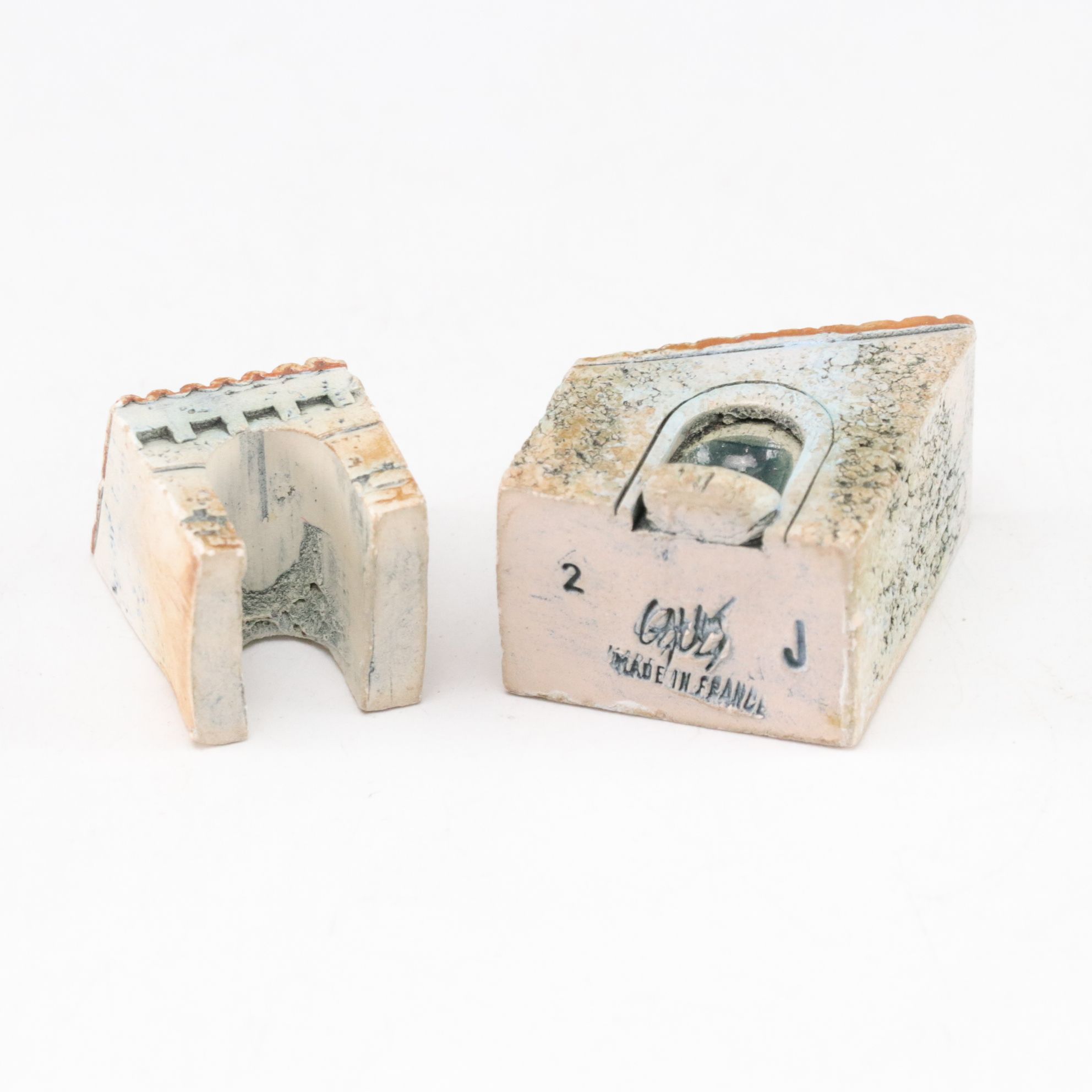 Gault French Ceramic Miniature Houses, Set of Seven