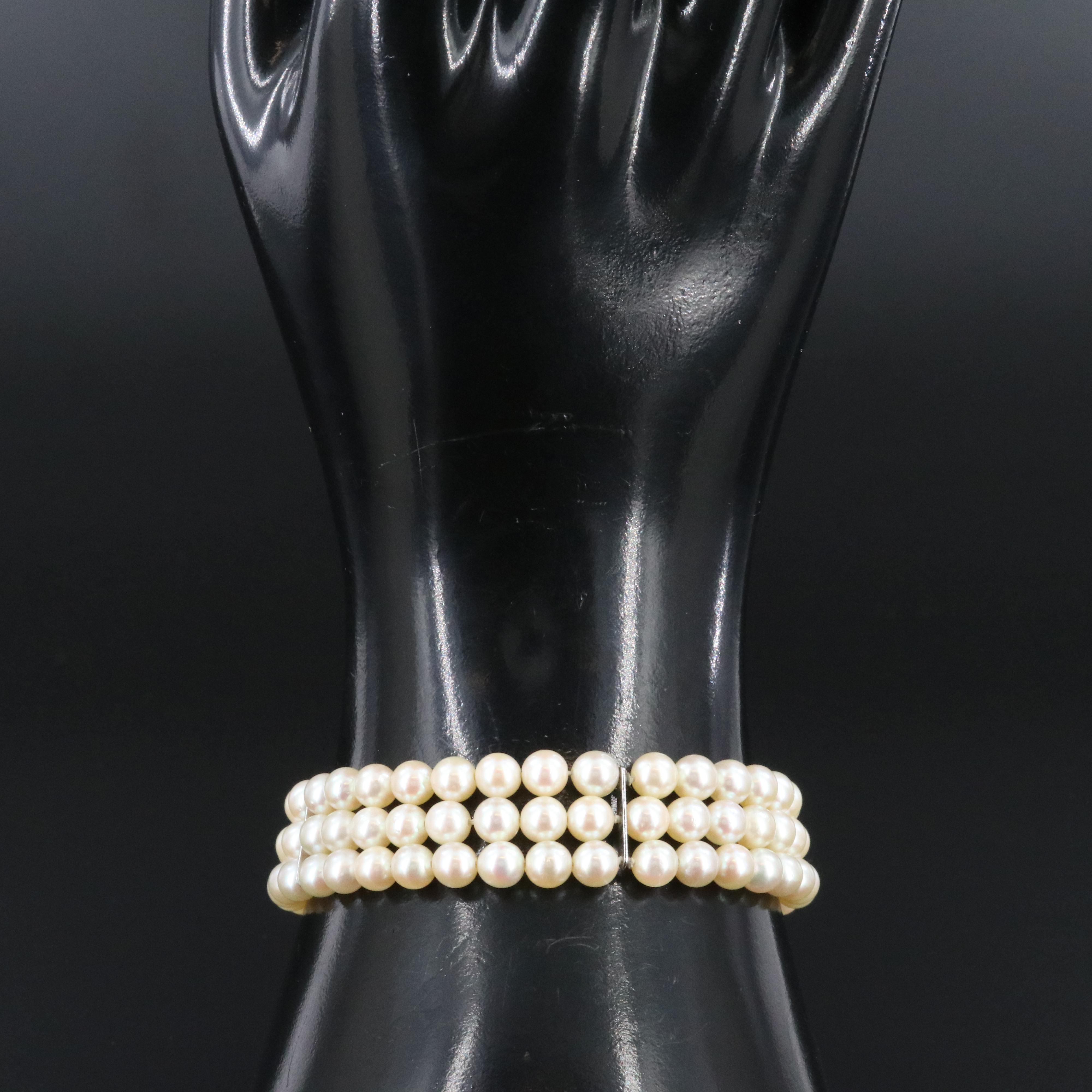 14K Pearl and Diamond Bracelet