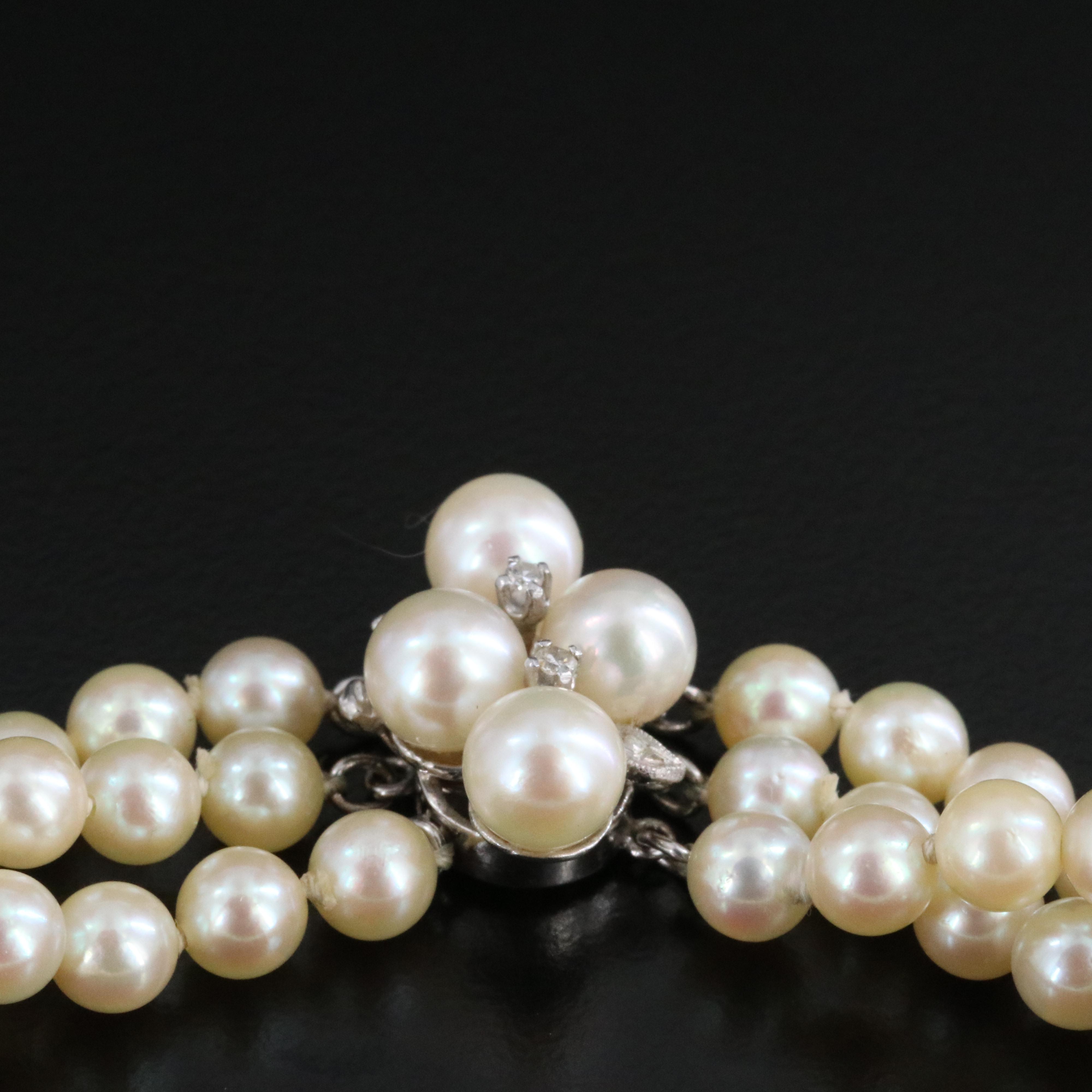 14K Pearl and Diamond Bracelet