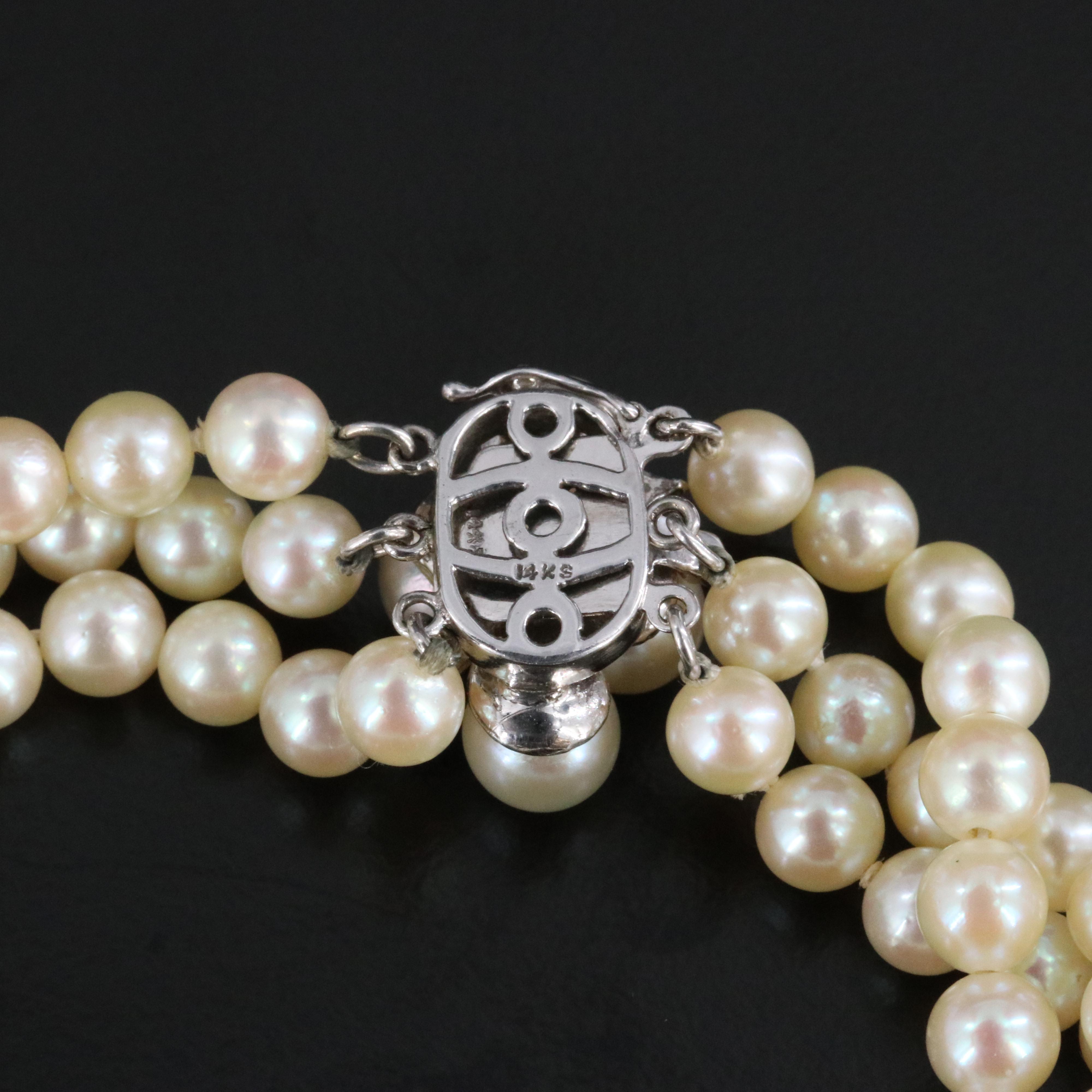 14K Pearl and Diamond Bracelet