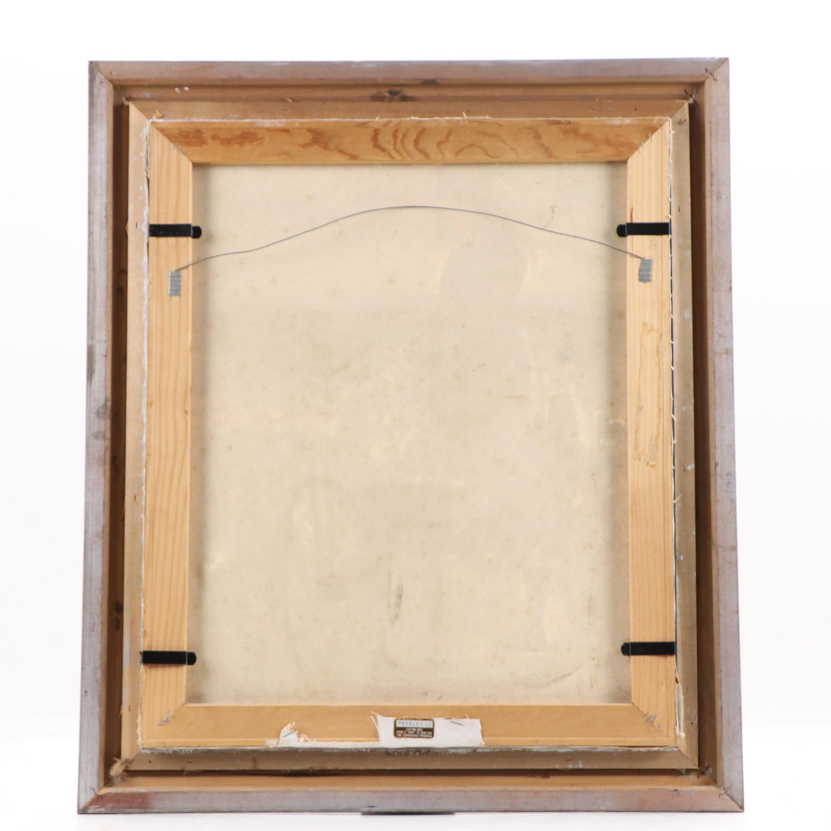 Simon Impressionist Coastal Scene Oil Painting of Woman and Bicycle