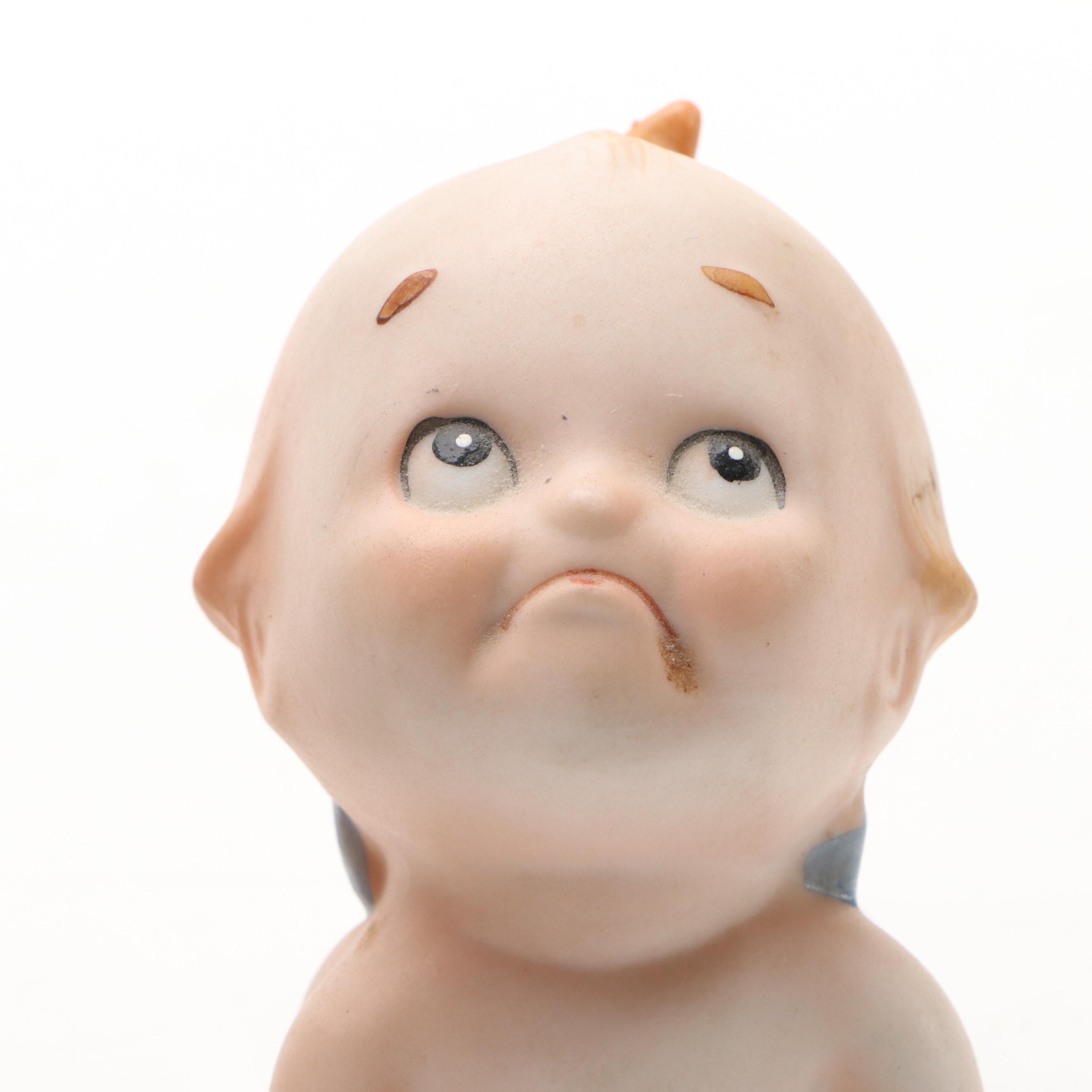 Bisque Kewpie Doll Figurines, Mid-20th Century