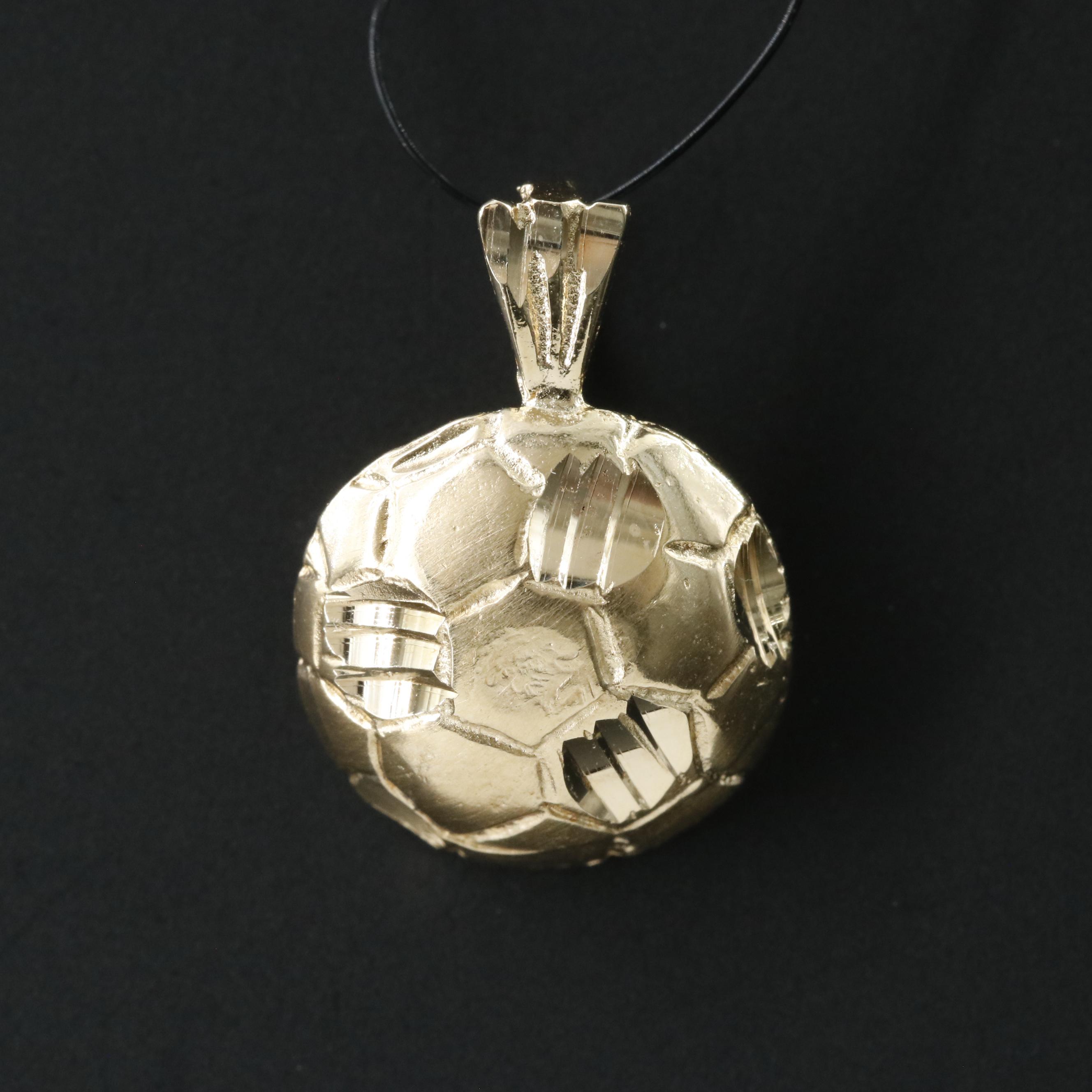 14K Soccerball Pendant