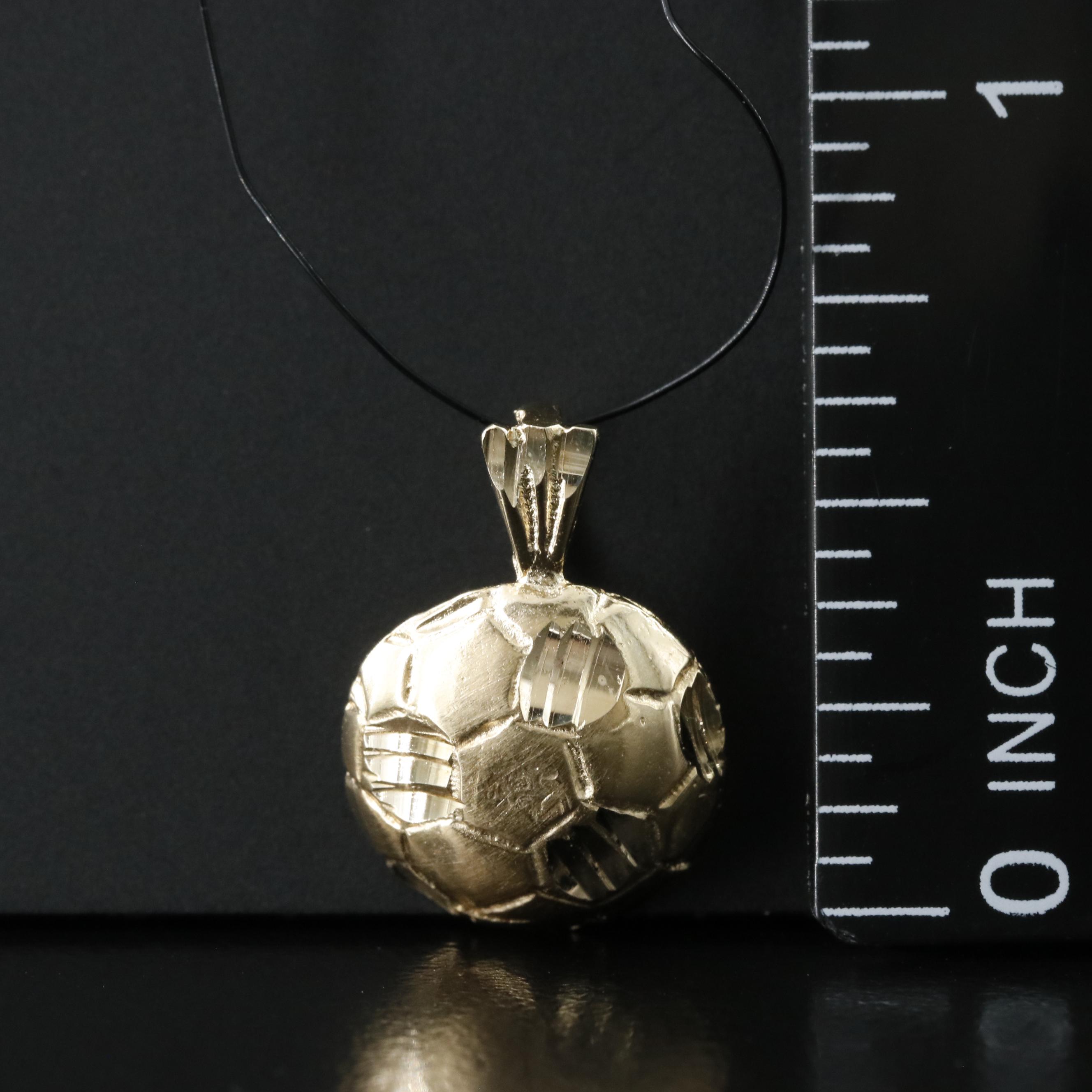 14K Soccerball Pendant