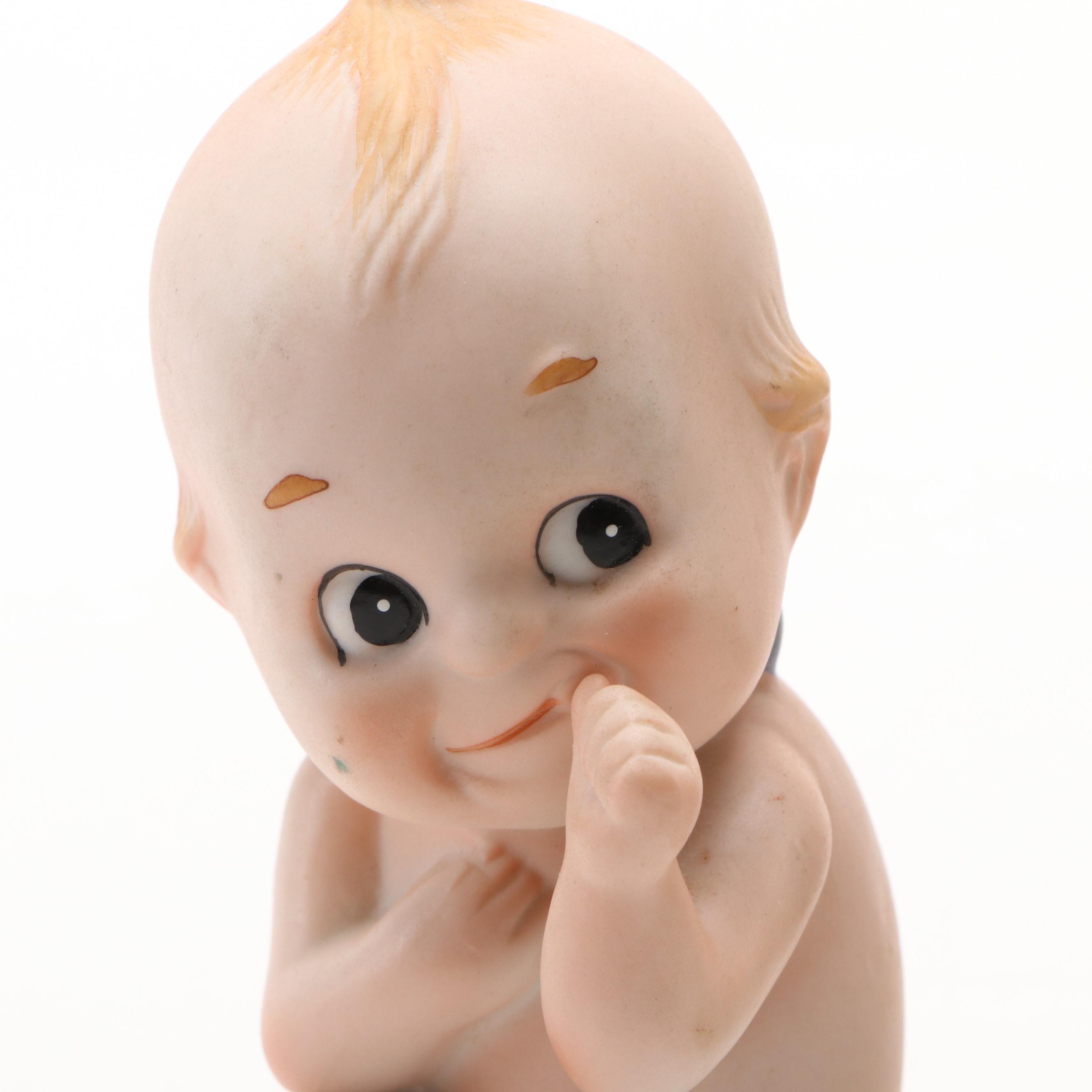 Bisque Kewpie Doll Figurines, Mid-20th Century