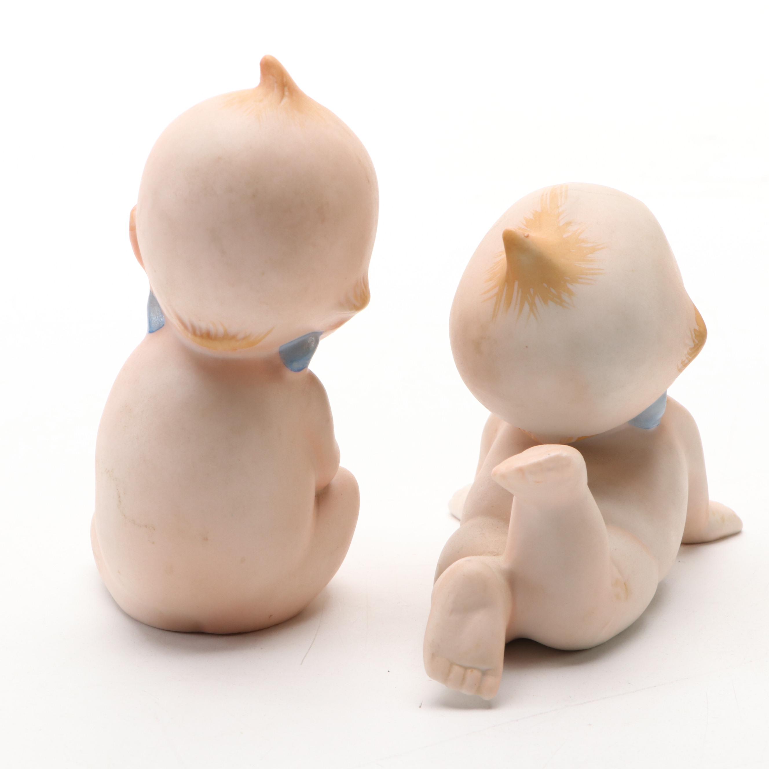 Bisque Kewpie Doll Figurines, Mid-20th Century