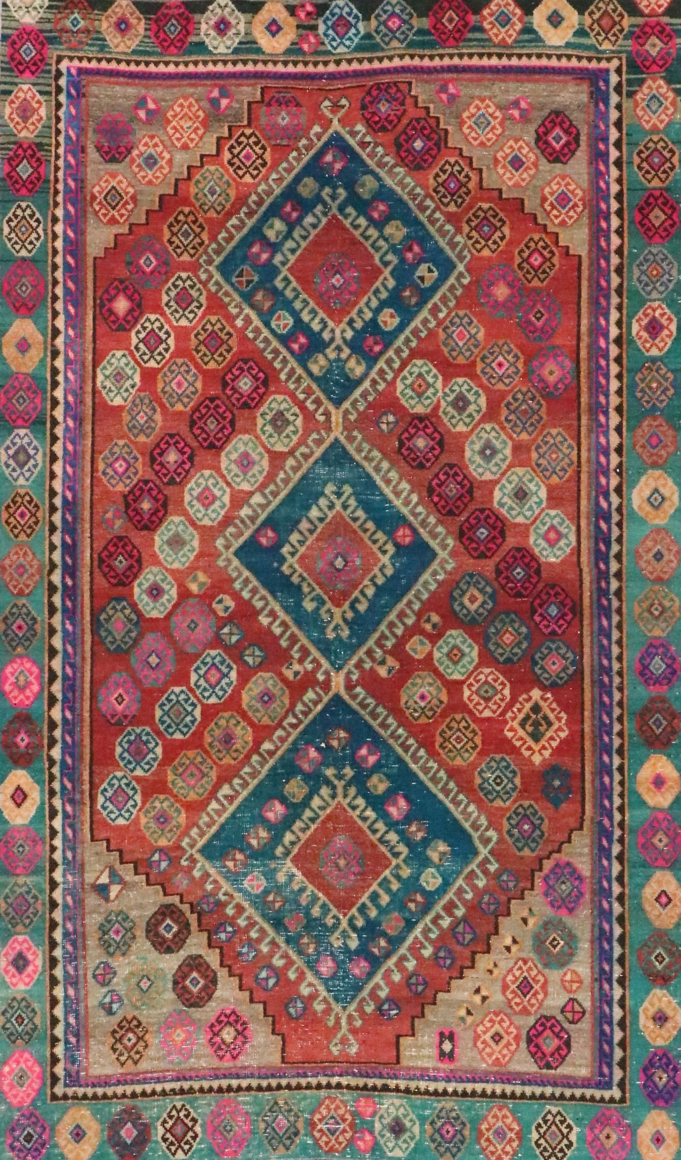 5' x 8' Hand-Knotted Persian Hamadan Area Rug