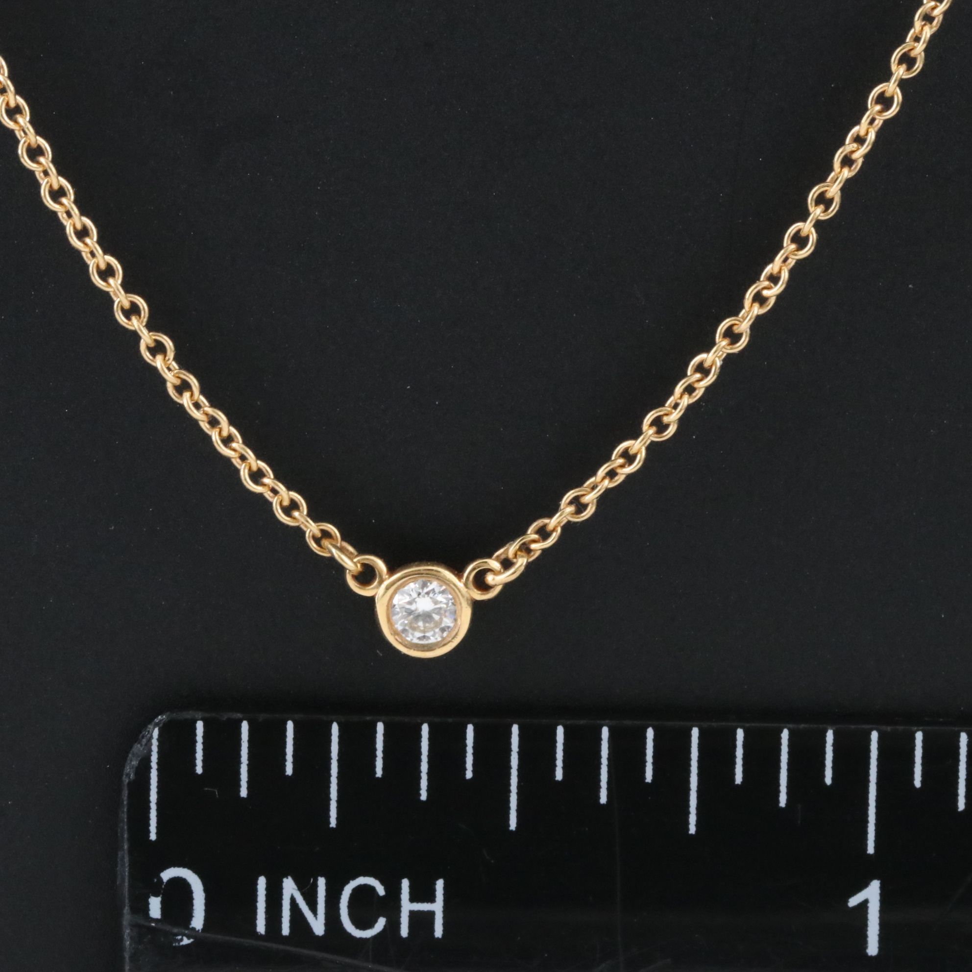 Elsa Peretti for Tiffany & Co. 18K Diamond Solitaire Necklace